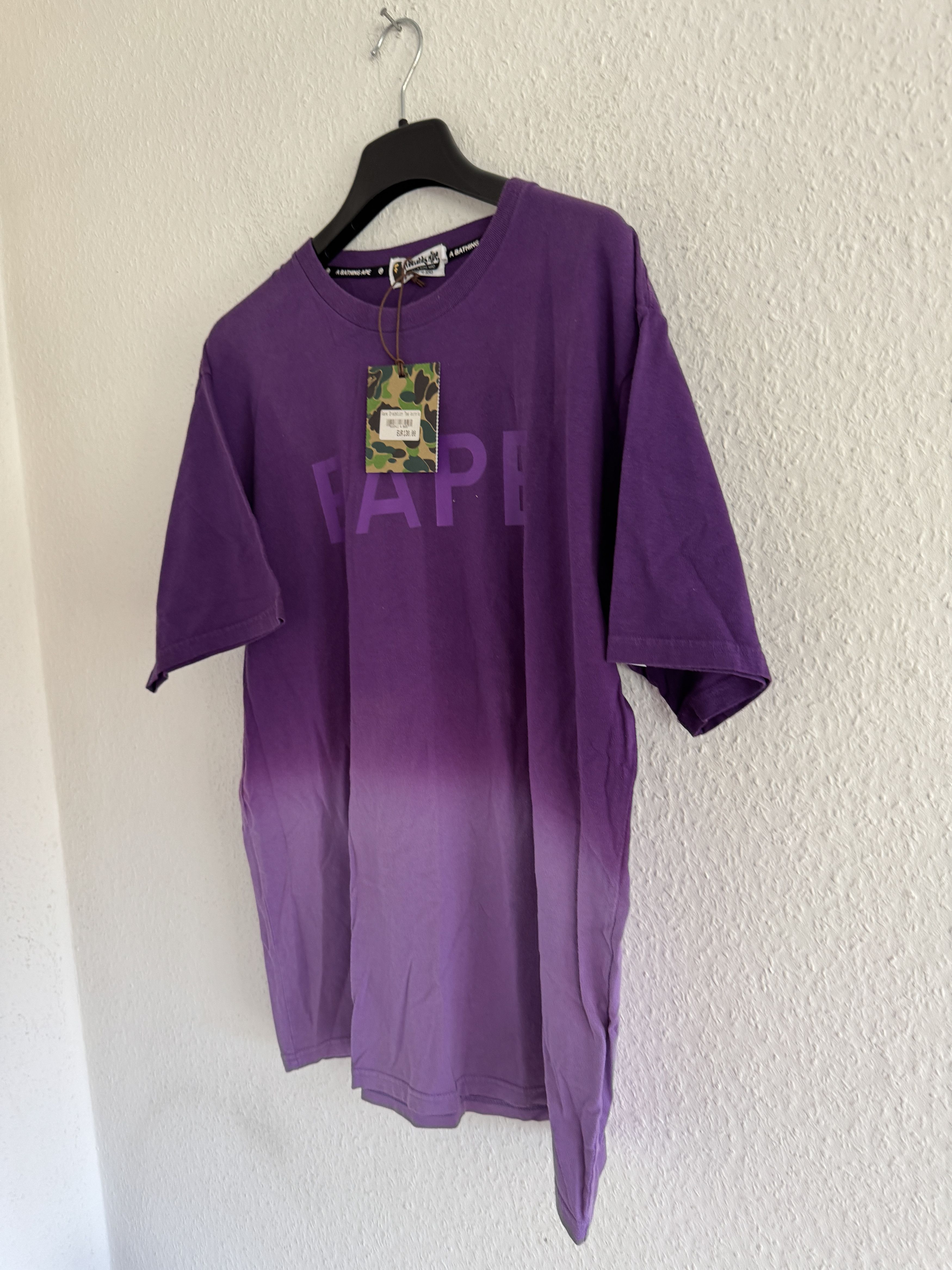 Bape Gradation Logo Tee Purple Size US XXL / EU 58 / 5 - 2 Thumbnail