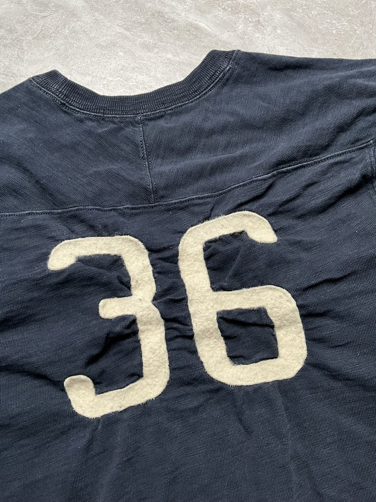 RRL Ralph Lauren RRL Indigo Dyed RRL 36 Logo Sweatshirt Size US L / EU 52-54 / 3 - 4 Thumbnail