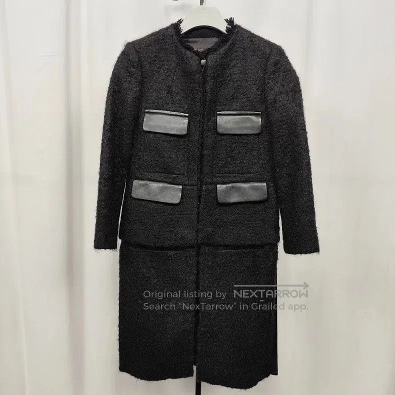 Louis Vuitton LV Wool Long Coat Size 34 Black. Size US XS / EU 42 / 0 - 1 Thumbnail