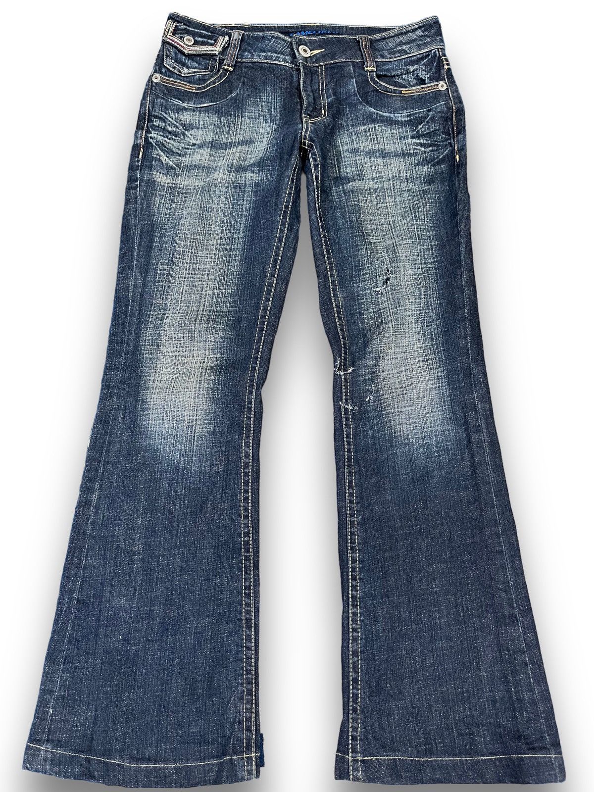 image of Archival Clothing Vintage Camel Road Flare Denim in Blue, Men's (Size 32)