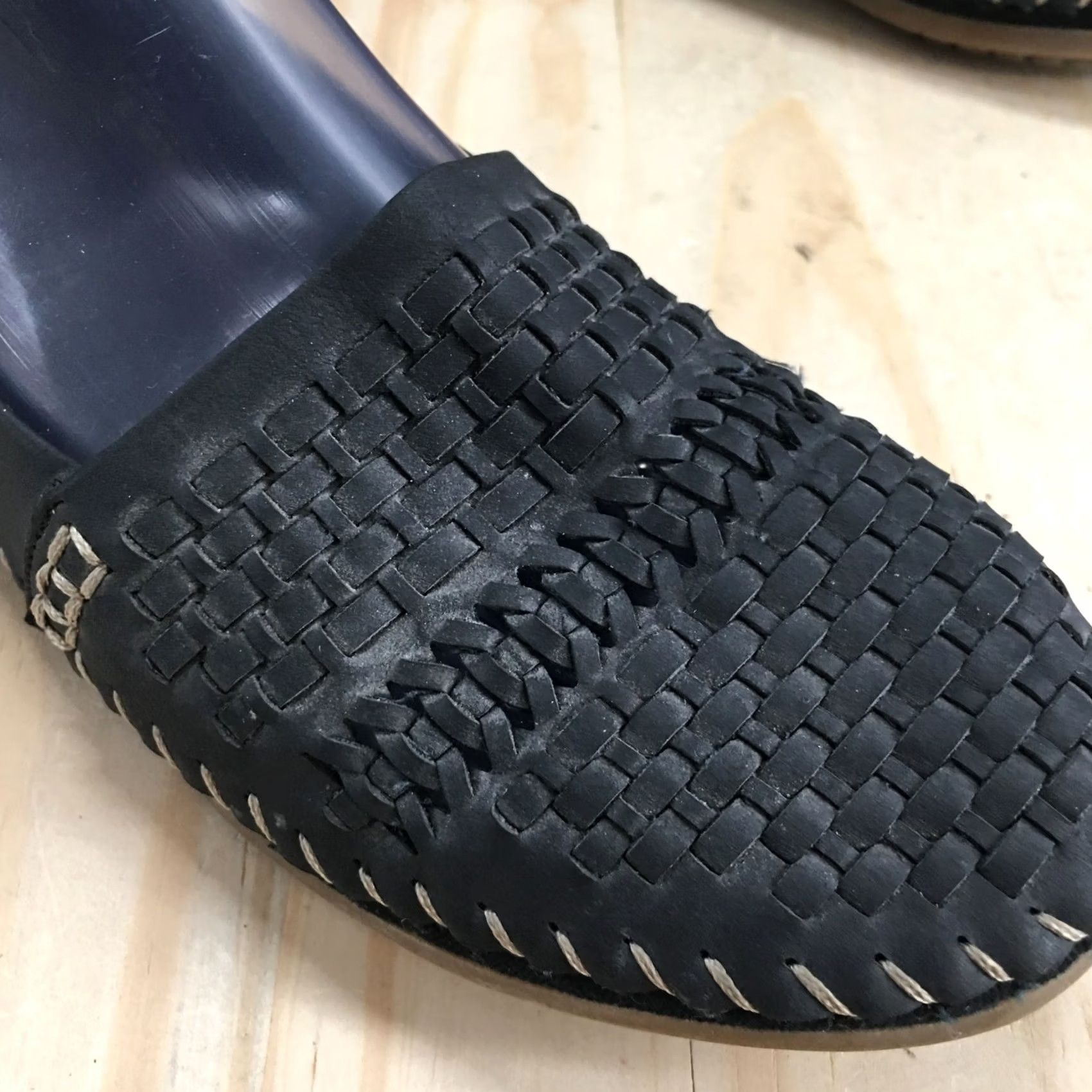 Vintage Kelly & Katie Loafer Womens 7M Black Lana Woven Round Toe Slip On Casual Flats Size US 7 / IT 37 - 4 Thumbnail