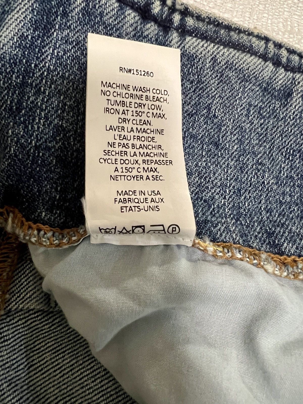 Colovos COLOVOS Buckle Waist Blue Denim Straight Barrel Leg Size 27" / US 4 / IT 40 - 8 Thumbnail
