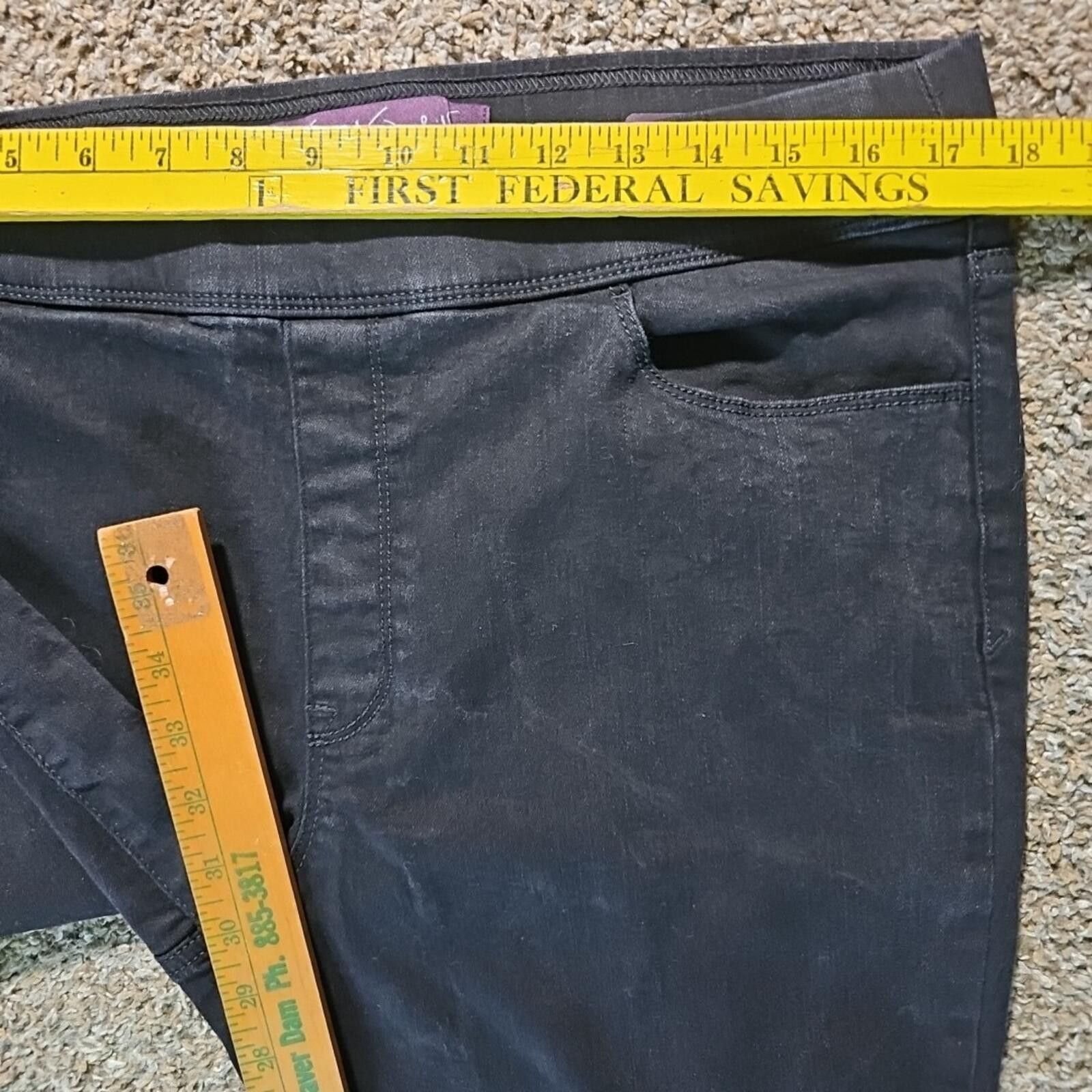 Other Gloria Vanderbilt Amanda Pull On Sz 14 Stretch Black Jeans Size 36" / US 14 / IT 50 - 5 Thumbnail