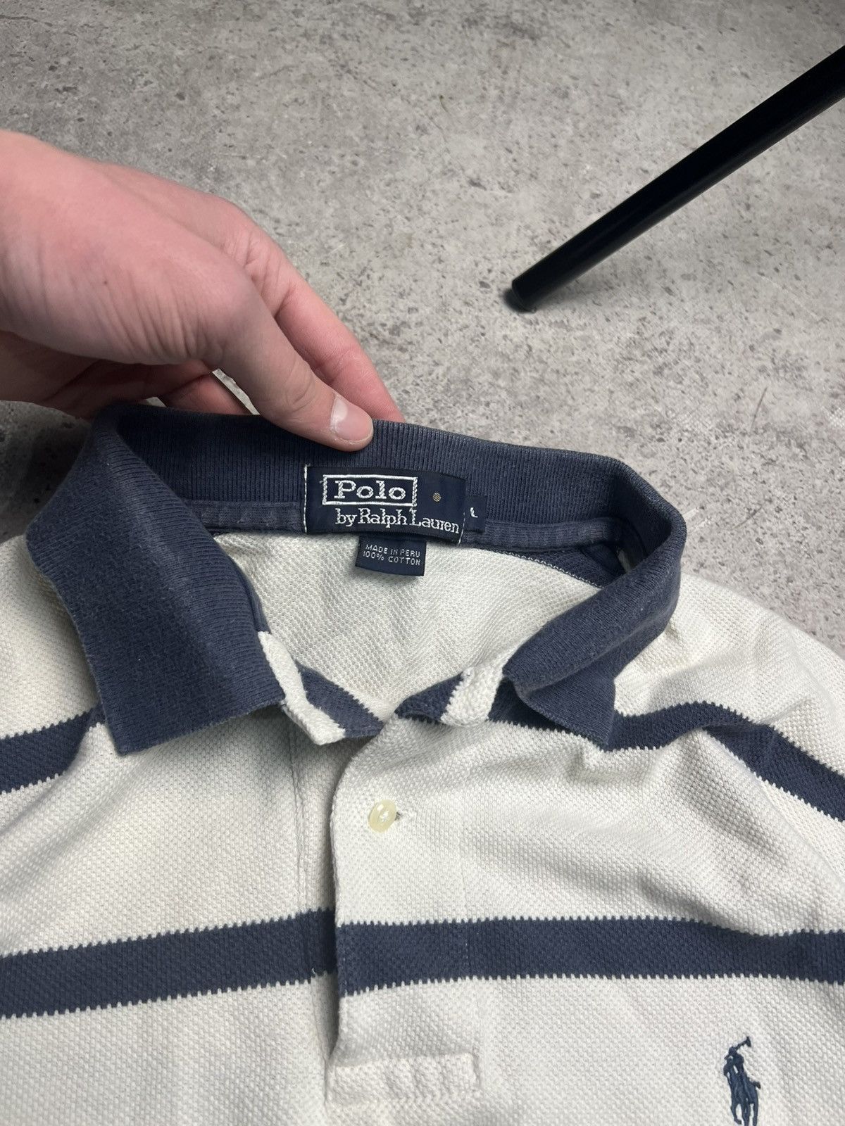 Polo Ralph Lauren Polo Ralph Lauren L striped polo tee T-shirt shirt sleeve Size US L / EU 52-54 / 3 - 5 Thumbnail