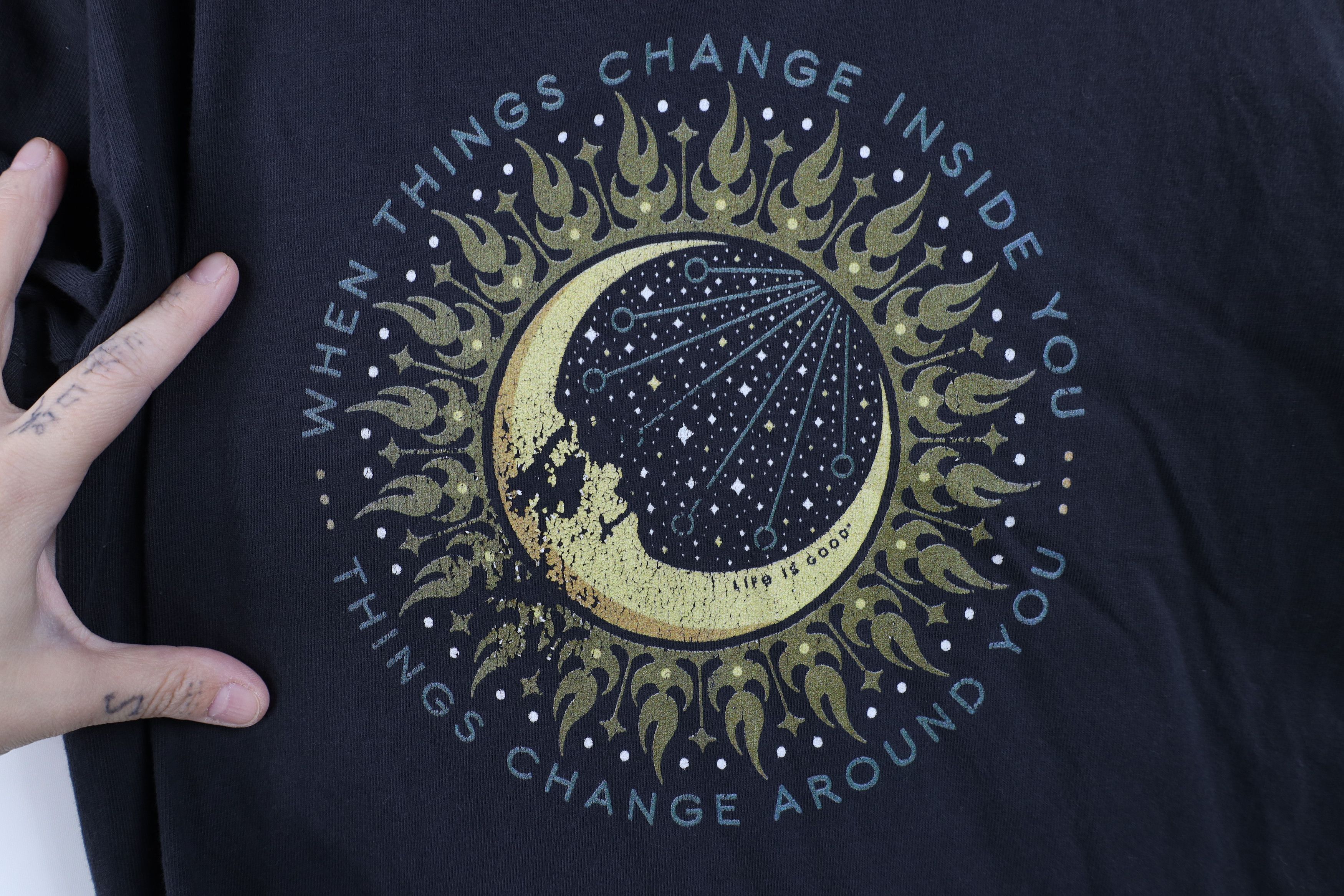 Life is Good Life Is Good Celestial Sun Moon Stars T-Shirt Gray Size L / US 10 / IT 46 - 6 Thumbnail
