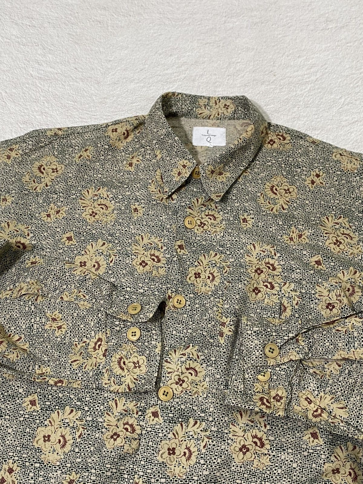Yohji Yamamoto RARE ️‍🔥 Yohji Yamamoto 80's all-over pattern button ...