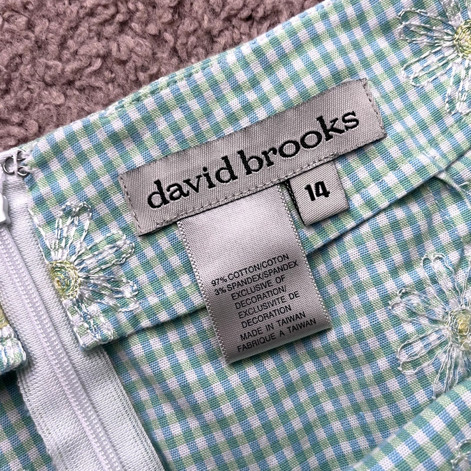 Vintage Vintage Women's Plaid Daisy David Brooks Skirt 14 Size 36" / US 14 / IT 50 - 2 Thumbnail