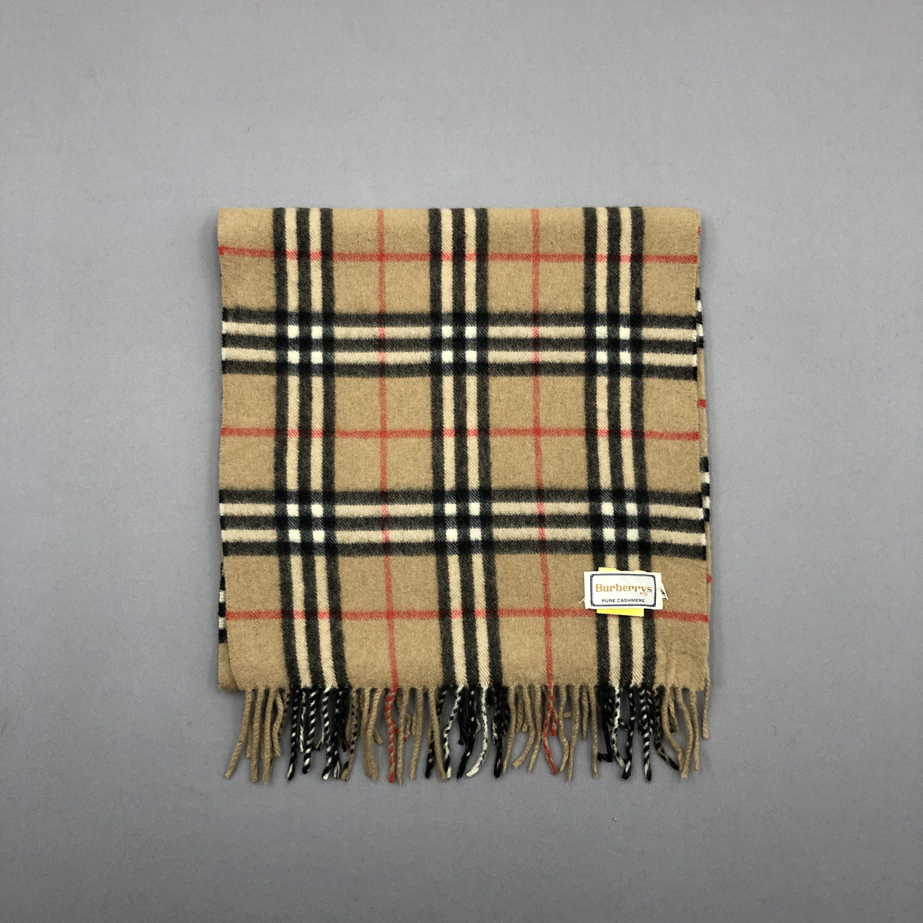 Burberry Vintage Burberry Scarf Muffler Wool Cashmere Scarves Size ONE SIZE - 2 Thumbnail