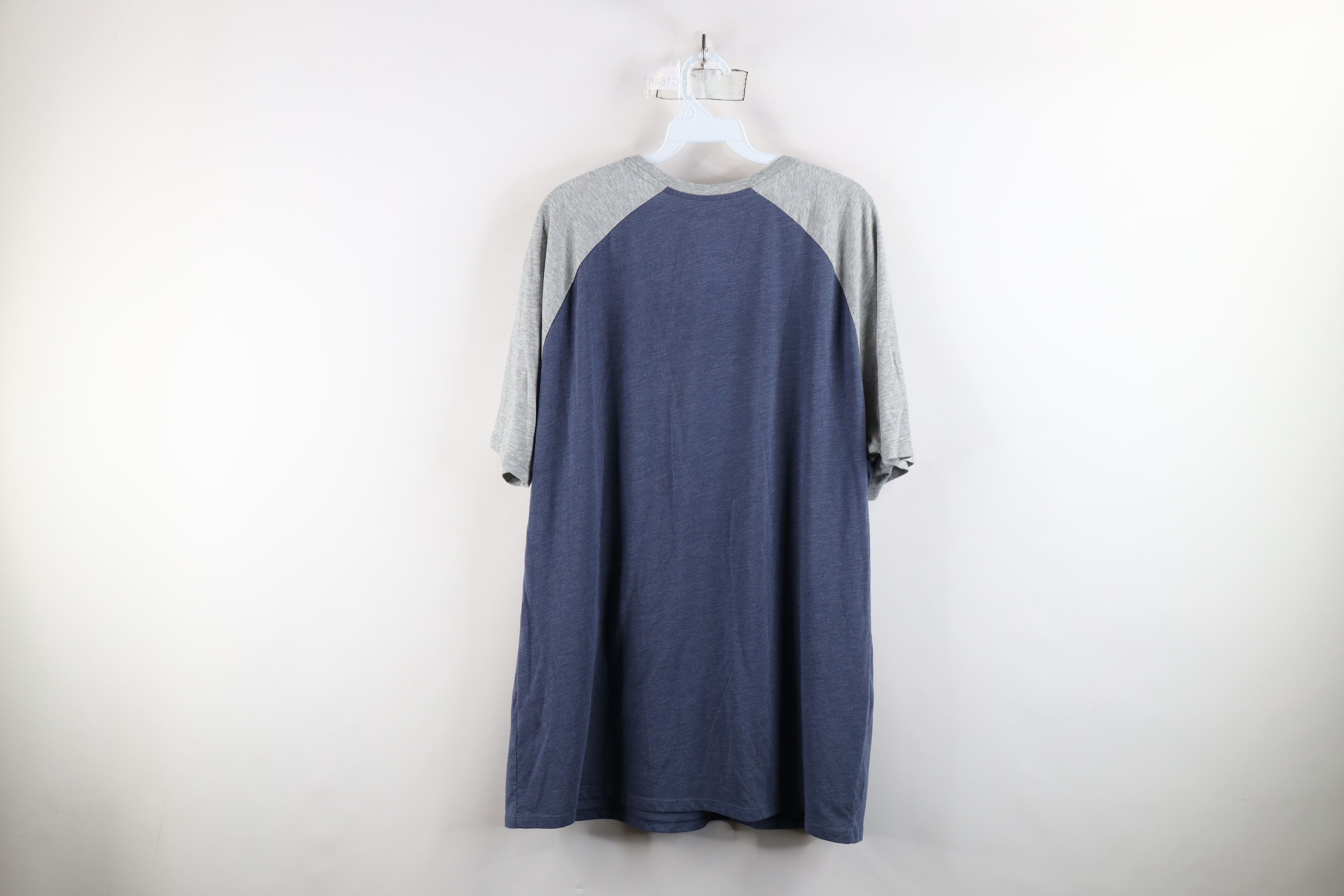 Nike × Vintage Nike University of Michigan Short Sleeve Raglan T-Shirt Blue Size US XL / EU 56 / 4 - 11 Thumbnail
