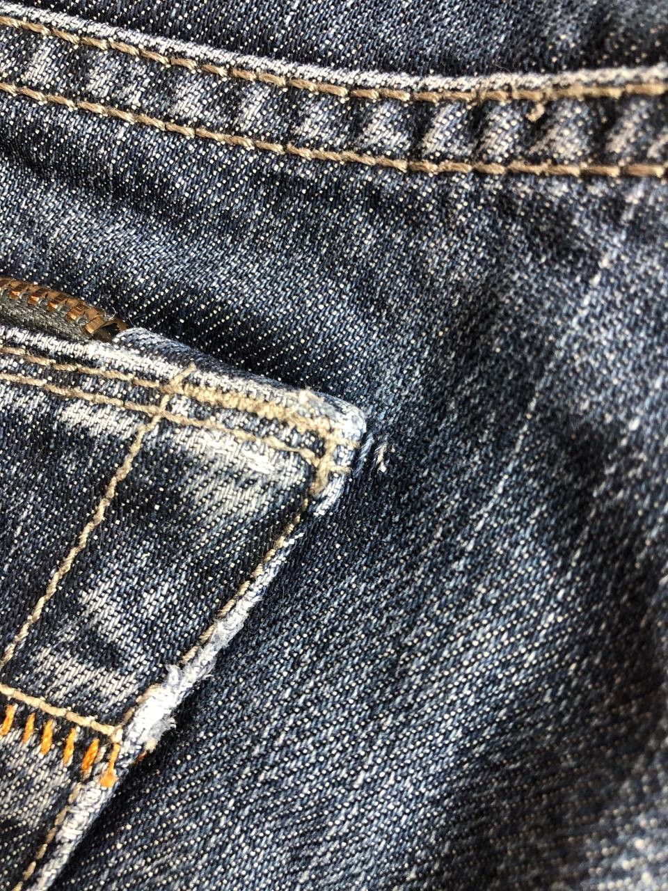 Diesel Vintage Diesel Jeans Y2K Embroidered Logo Back Designer Size US 31 - 12 Thumbnail