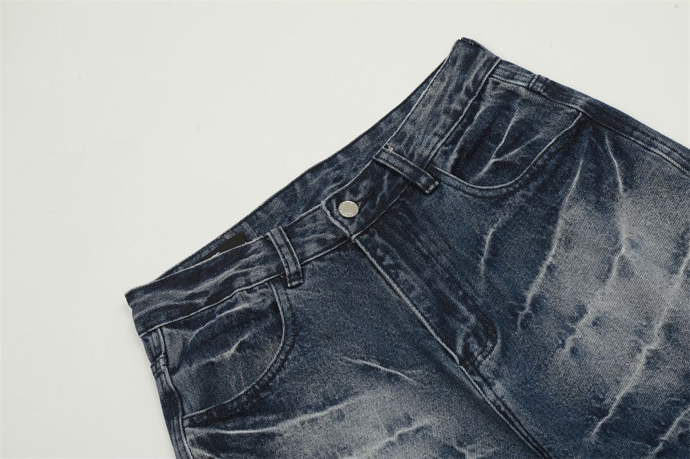 Japanese Brand × Jean Tie-dye gradient trendy washed loose jeans for men Size US 32 / EU 48 - 4 Thumbnail