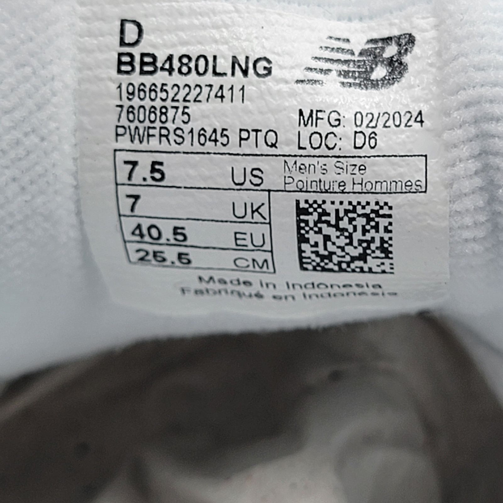 New Balance New Balance 480 White/Green Sneakers BB480LNG Mens Sz 7.5 Size US 7.5 / EU 40-41 - 7 Thumbnail
