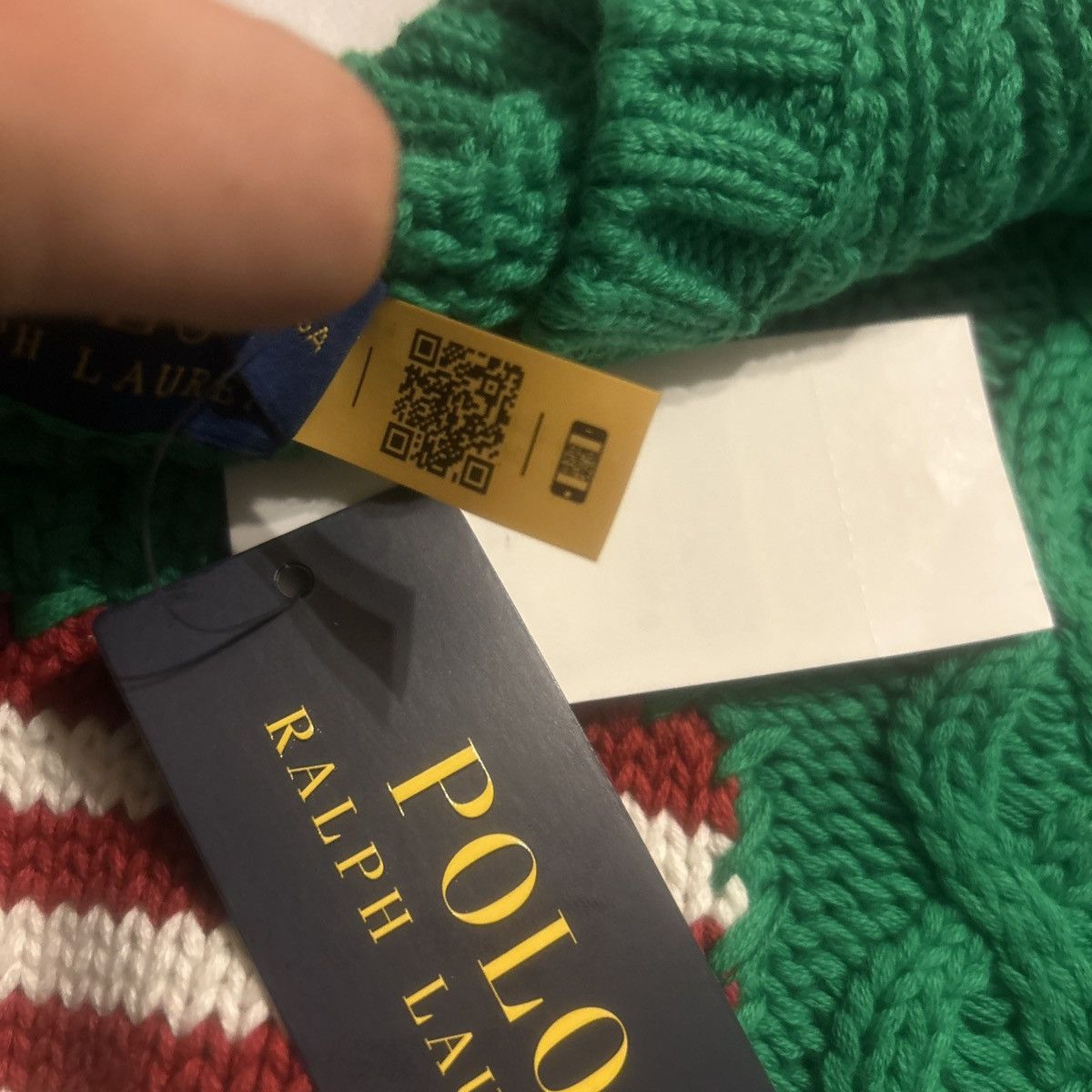 Polo Ralph Lauren Polo Ralph Lauren Aran-Knit Flag Cotton Sweater size L Size L / US 10 / IT 46 - 6 Thumbnail