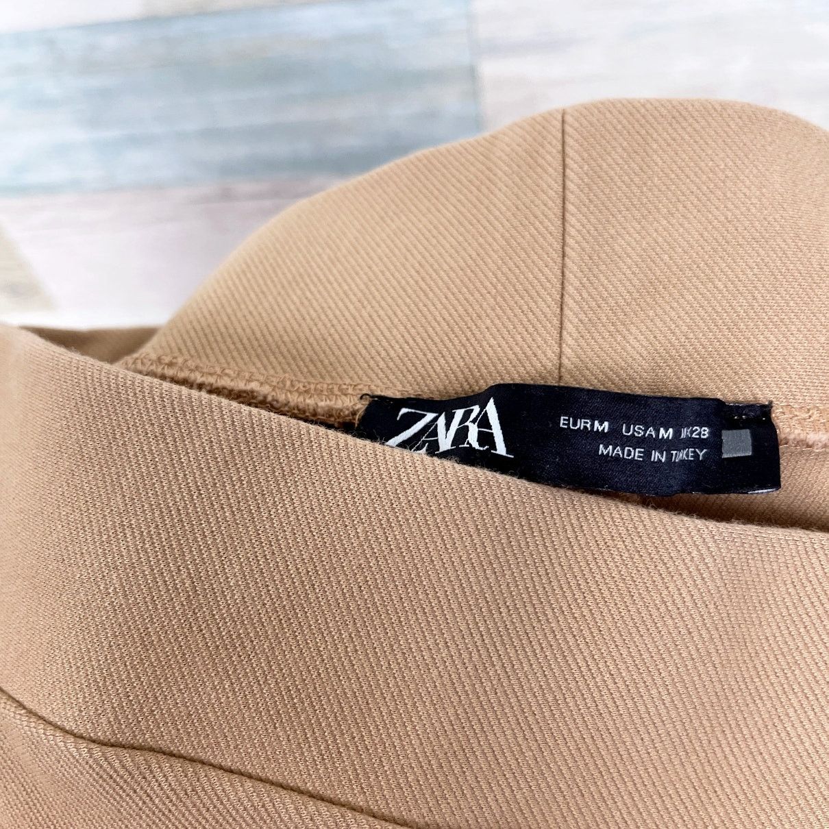 Zara ZARA Stretch Twill Knit Flared Pants Brown High Rise Women M Size 26" / US 2 / IT 38 - 7 Thumbnail