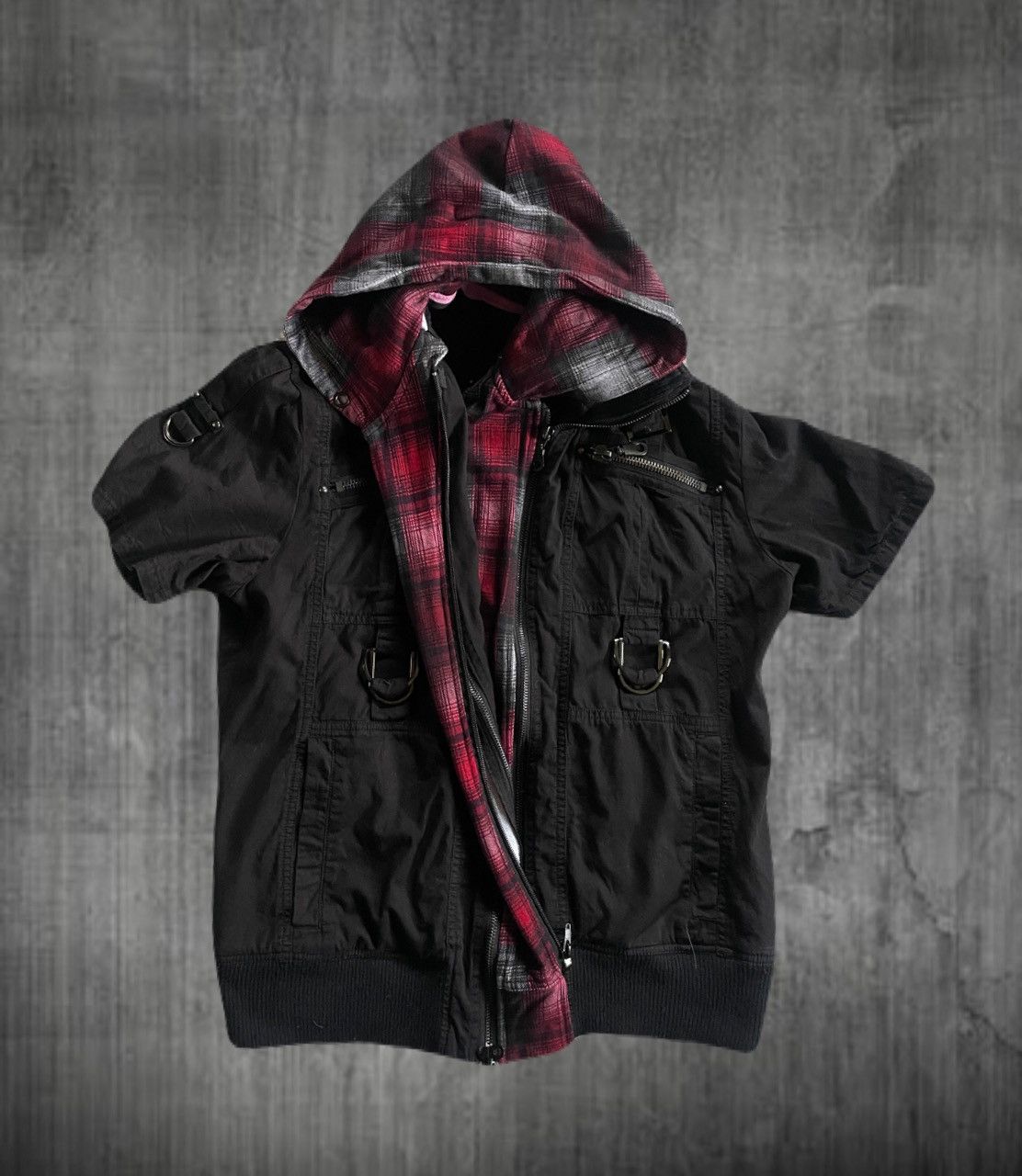 If Six Was Nine 2000s Japanese archive Layered Docking Hooded Shirts Jacket Size US S / EU 44-46 / 1 - 1 Thumbnail