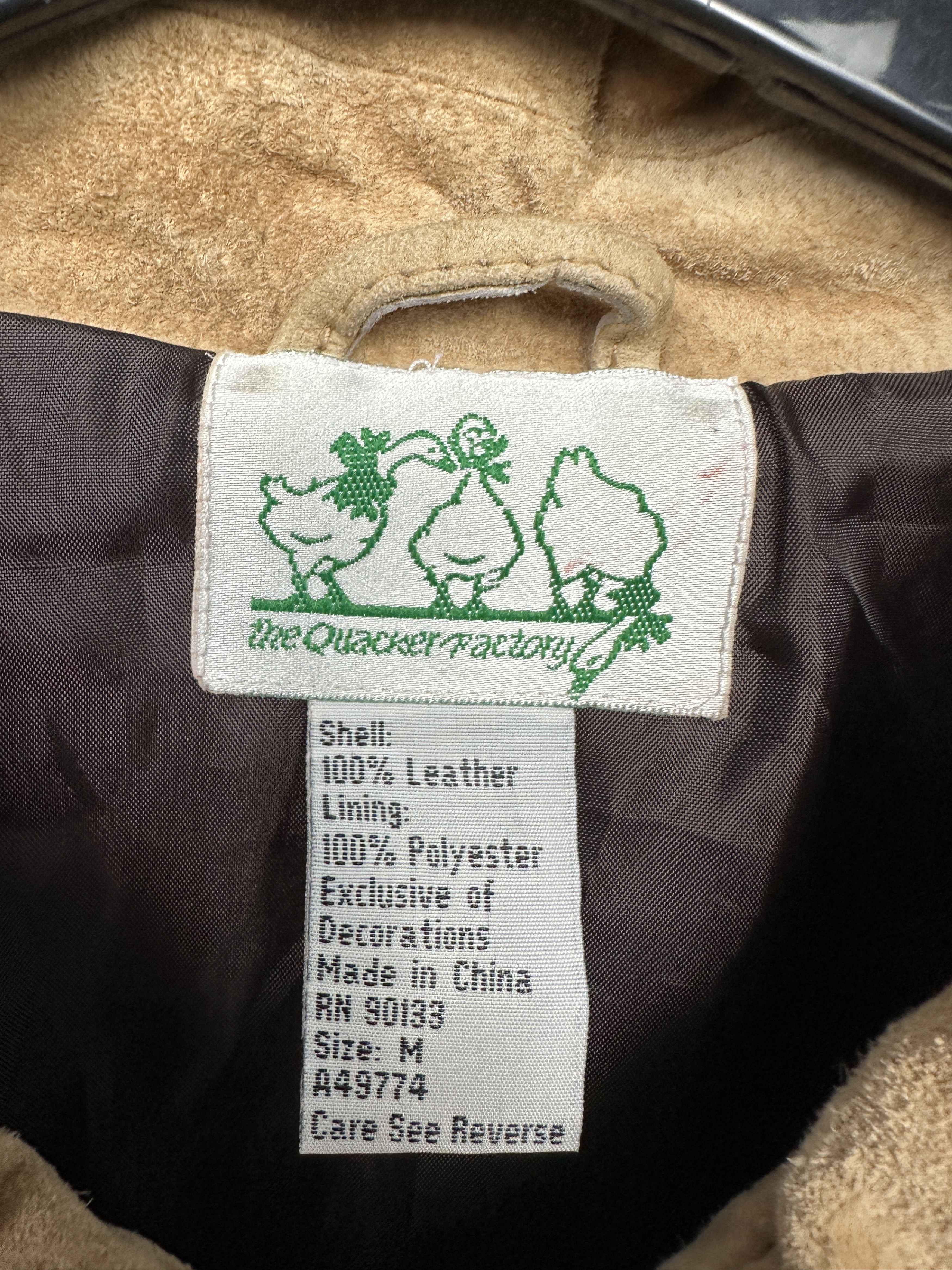 Vintage The Quacker Factory Suede Leather Jacket Safari Animal Print Size M / US 6-8 / IT 42-44 - 4 Thumbnail