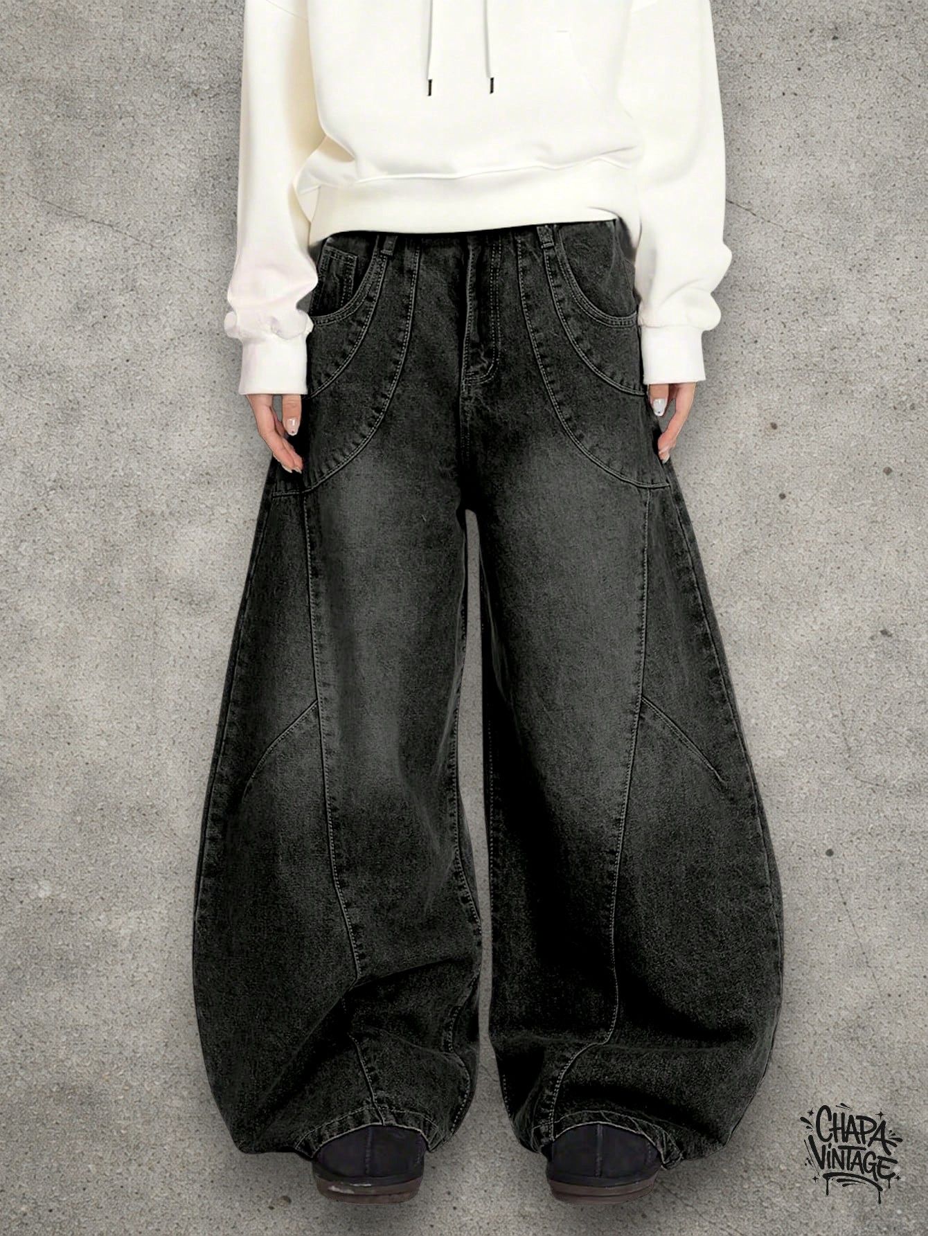 Japanese Brand Baggy wide leg jeans Size US 32 / EU 48 - 3 Thumbnail