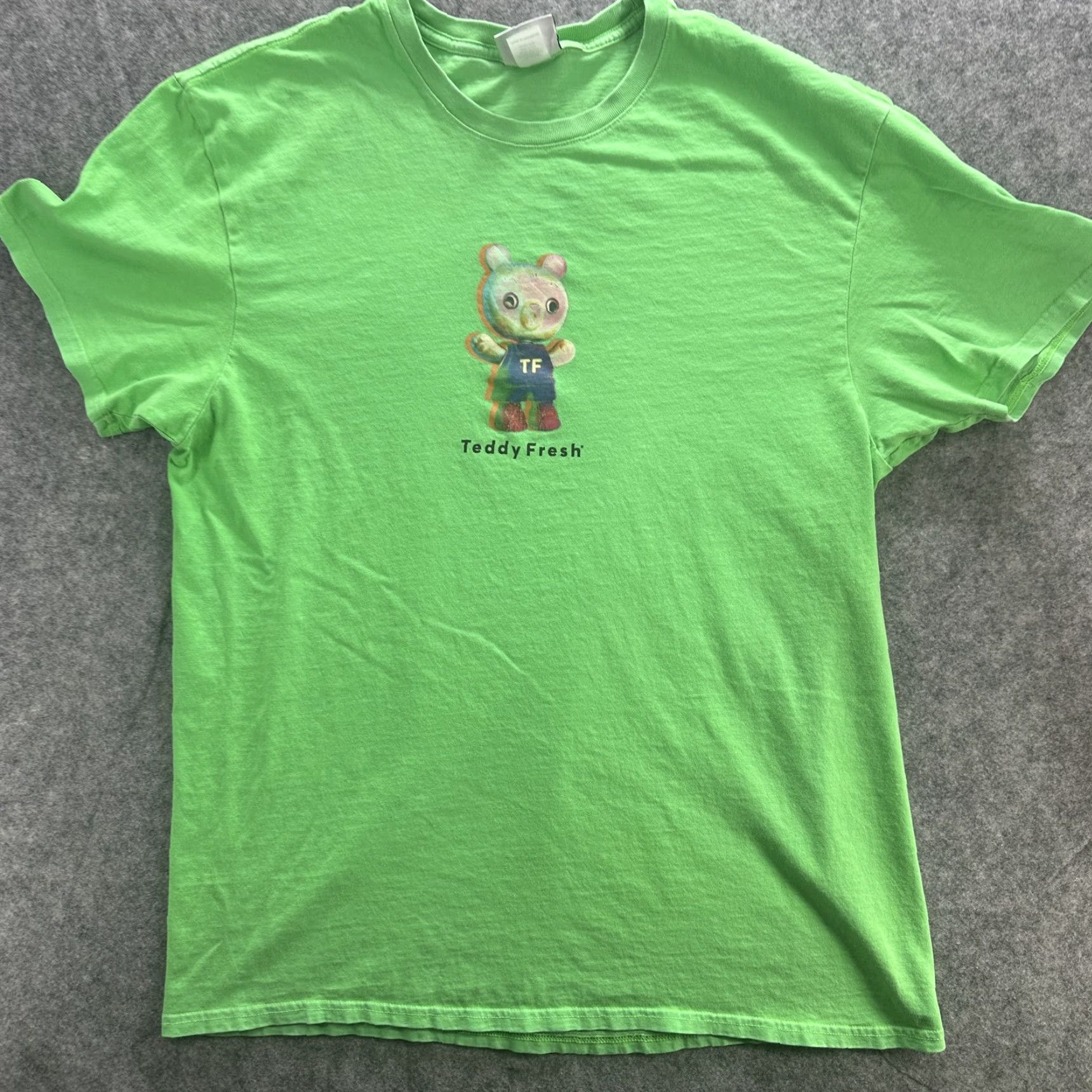 Teddy Fresh VINTAGE Teddy Fresh T-Shirt Mens XL Crewneck Graphic Bear Casual Streetwear Green 90s Size US XL / EU 56 / 4 - 2 Thumbnail