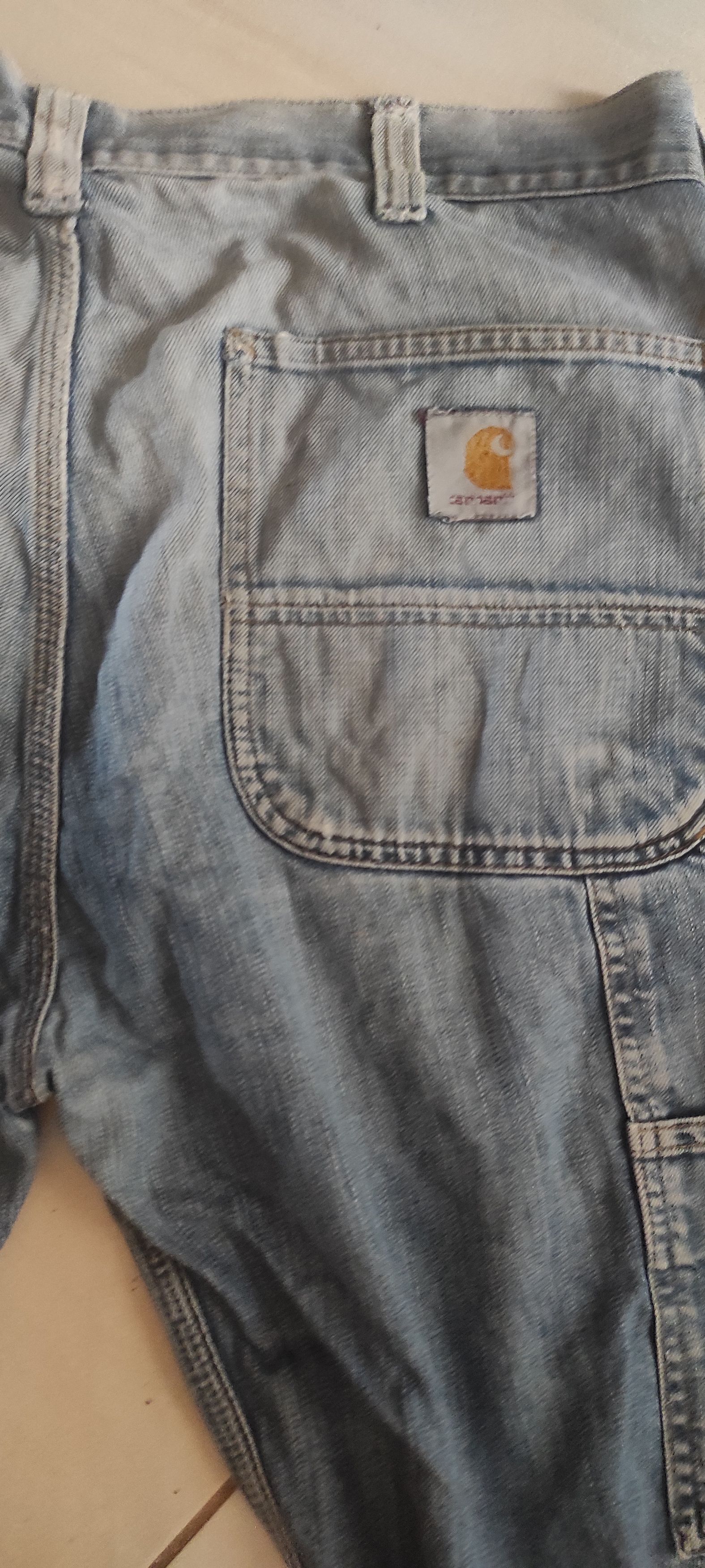 Carhartt × Vintage Carhartt Denim Dungaree Burmuda Cargo Shorts Mens Size 33 Size US 33 - 17 Thumbnail