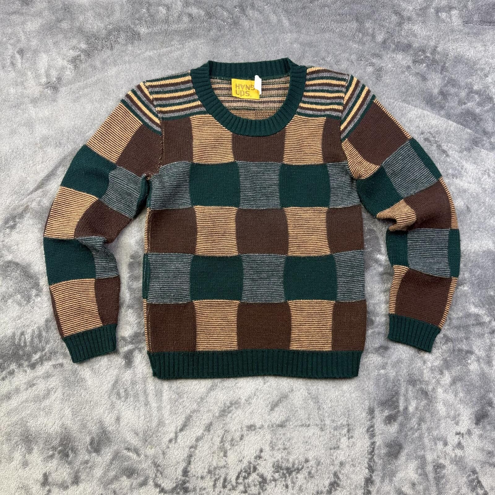 Other Hang Ups Vintage Checkered Kint Sweater Size US XS / EU 42 / 0 - 1 Thumbnail