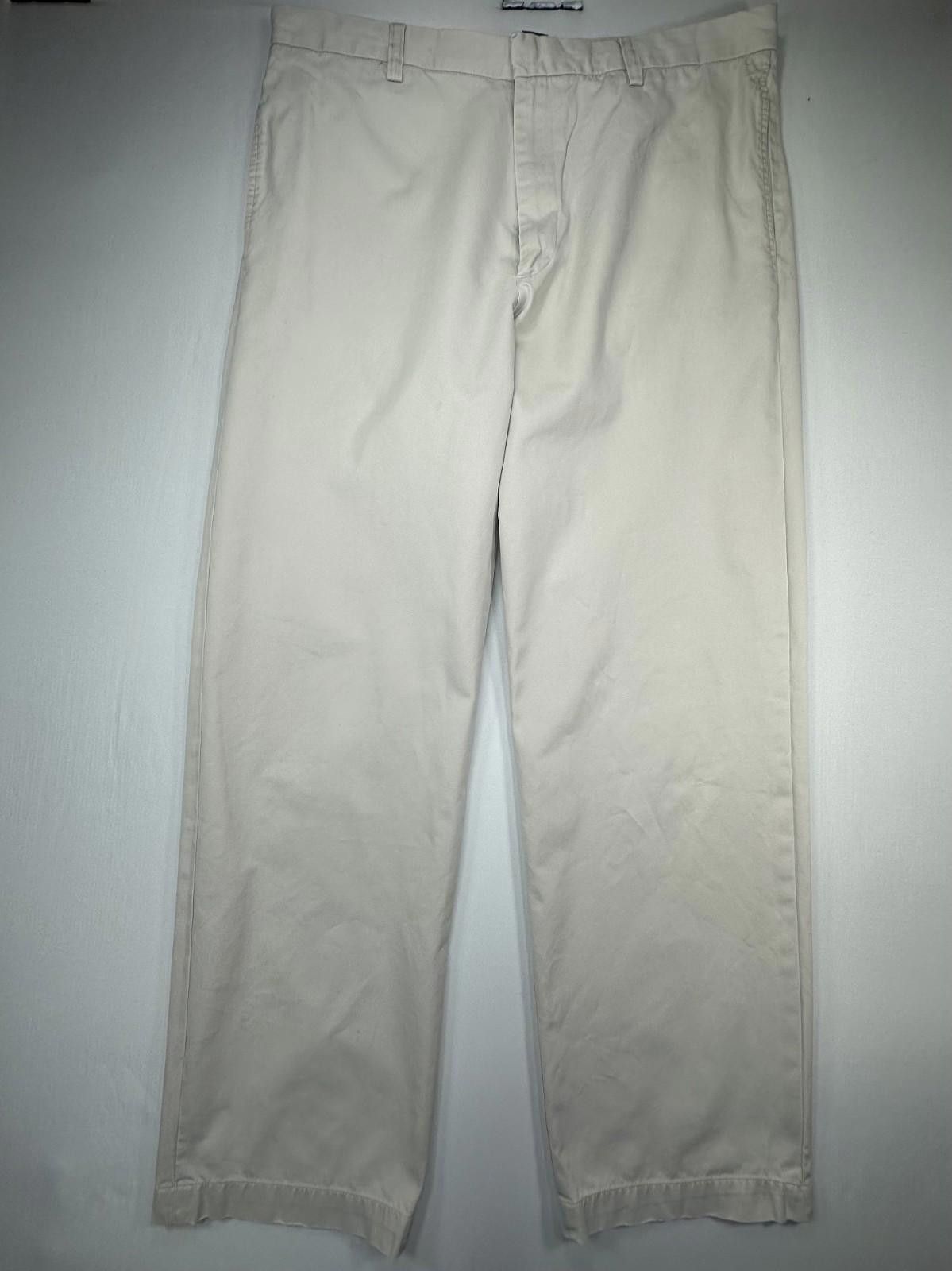 Banana Republic Banana Republic Flat Front Cotton Chinos Men Khaki 35/32 Size US 35 - 1 Thumbnail