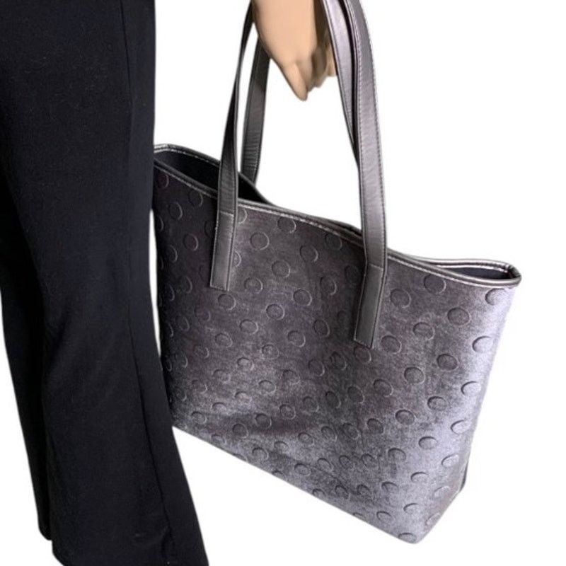 Kate Spade Kate Spade Fragrances Grey Tote Bag Embossed Shoulder Bag Size ONE SIZE - 10 Thumbnail
