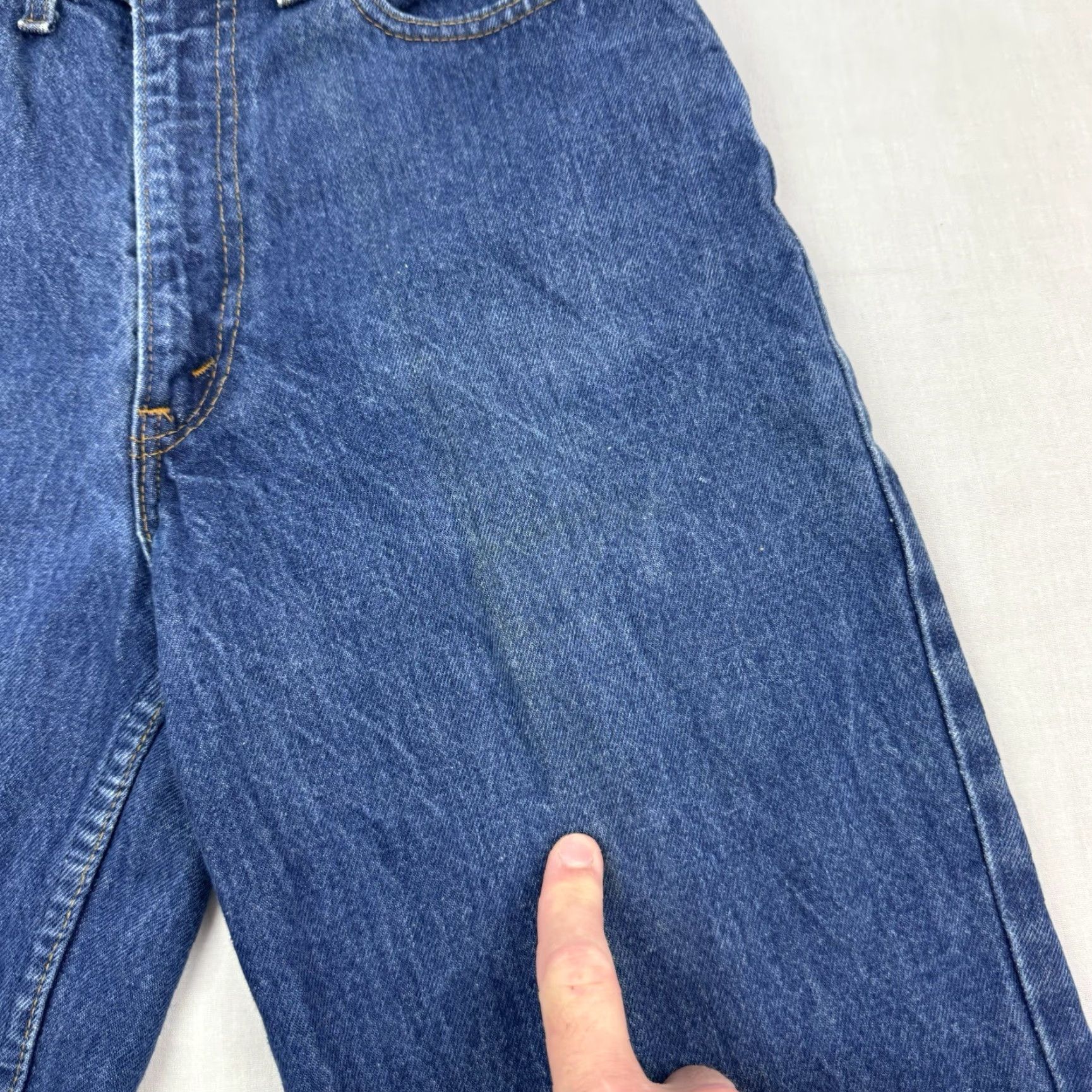 Levi's VINTAGE Levi's 522 Jeans Women’s 24x31 Tapered High Waisted 1970s 1980s Blue Size 42" / US 20 - 2 Thumbnail