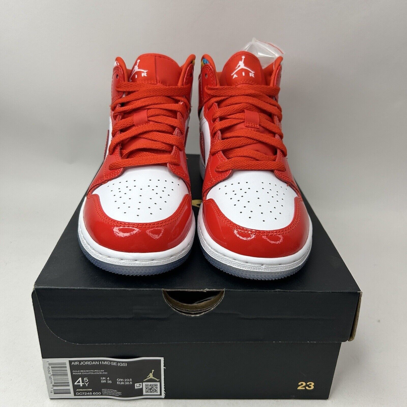 Nike Nike Shoes Air Jordan 1 Mid SE GS “Barcelona Sweater” 2023 Size US 6 / IT 36 - 2 Thumbnail