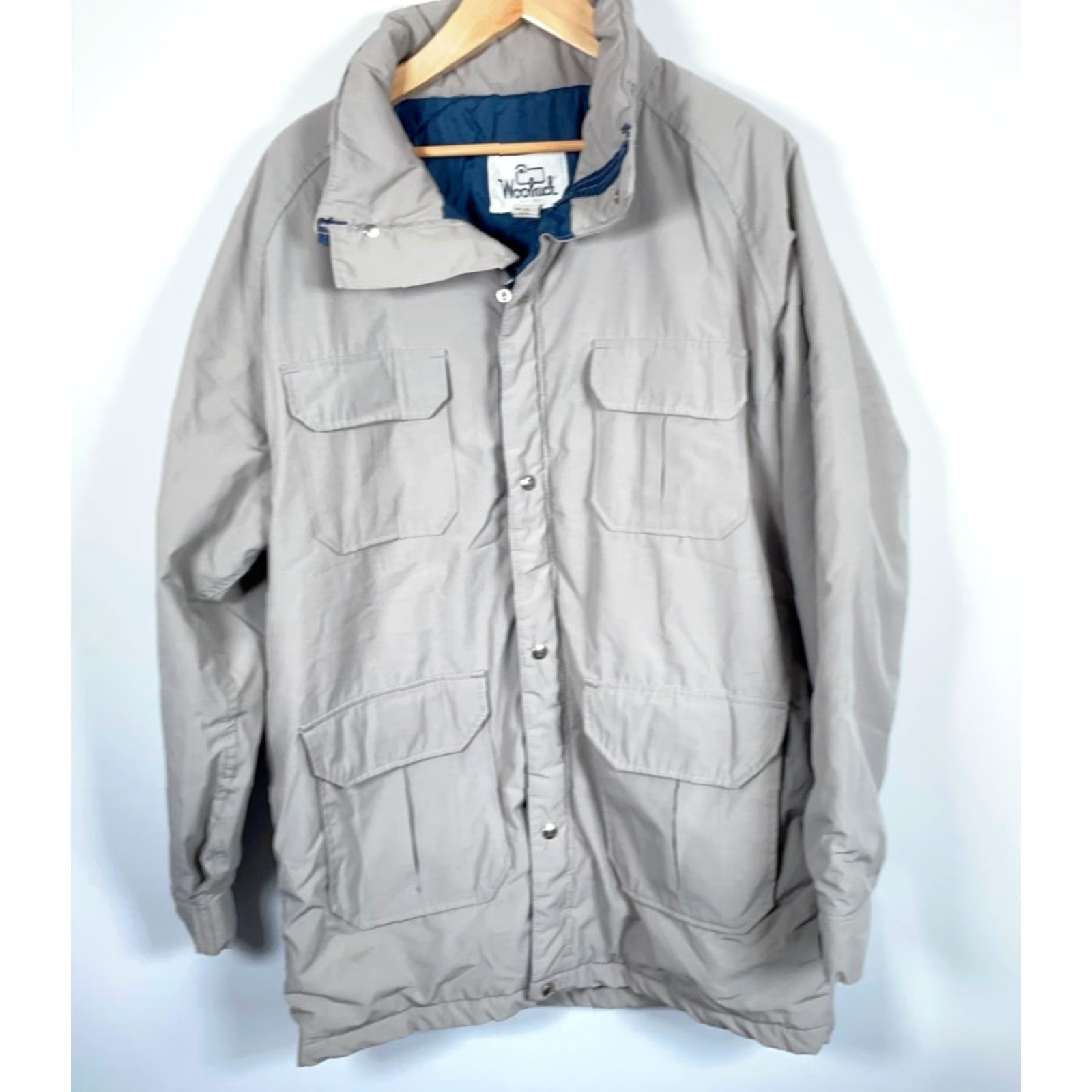 Vintage VINTAGE Woolrich Parka Jacket XL Men Light Gray Full Zip Insulated Lined Pockets USA Made Size US XL / EU 56 / 4 - 2 Thumbnail