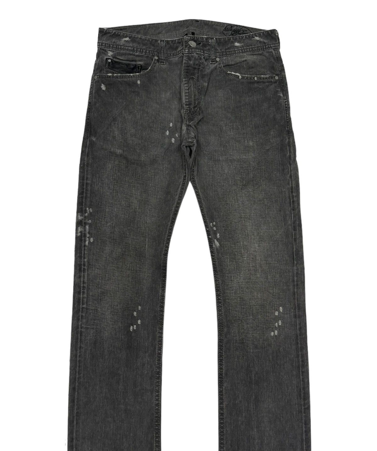 Diesel DIESEL DENIM GALLERY SMOKE BLACK DISTRESSED DENIM JEANS Size US 32 / EU 48 - 5 Thumbnail