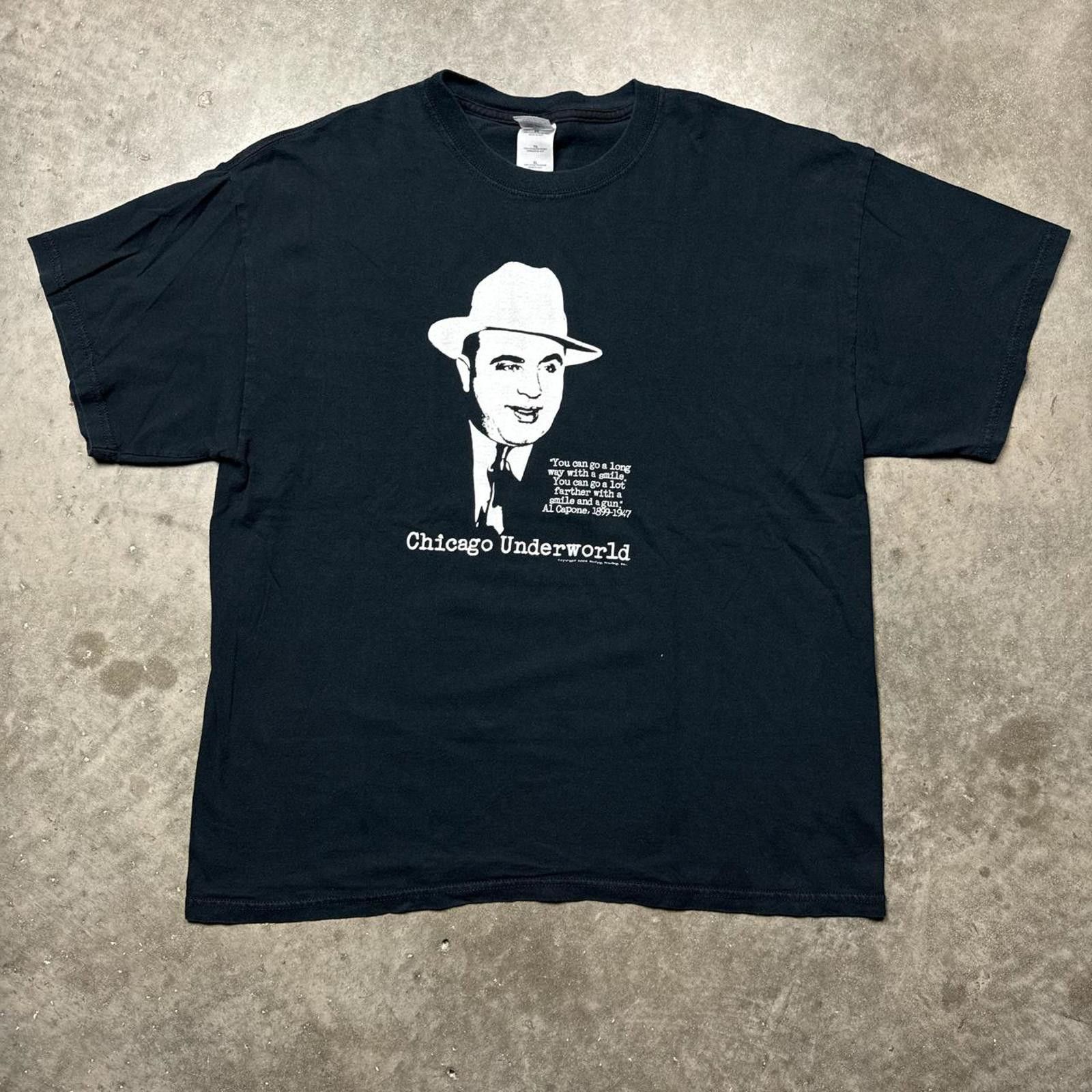 Gildan Al Capone Ganster Vintage Y2k Graphic T-Shirt Size US XL / EU 56 / 4 - 1 Thumbnail