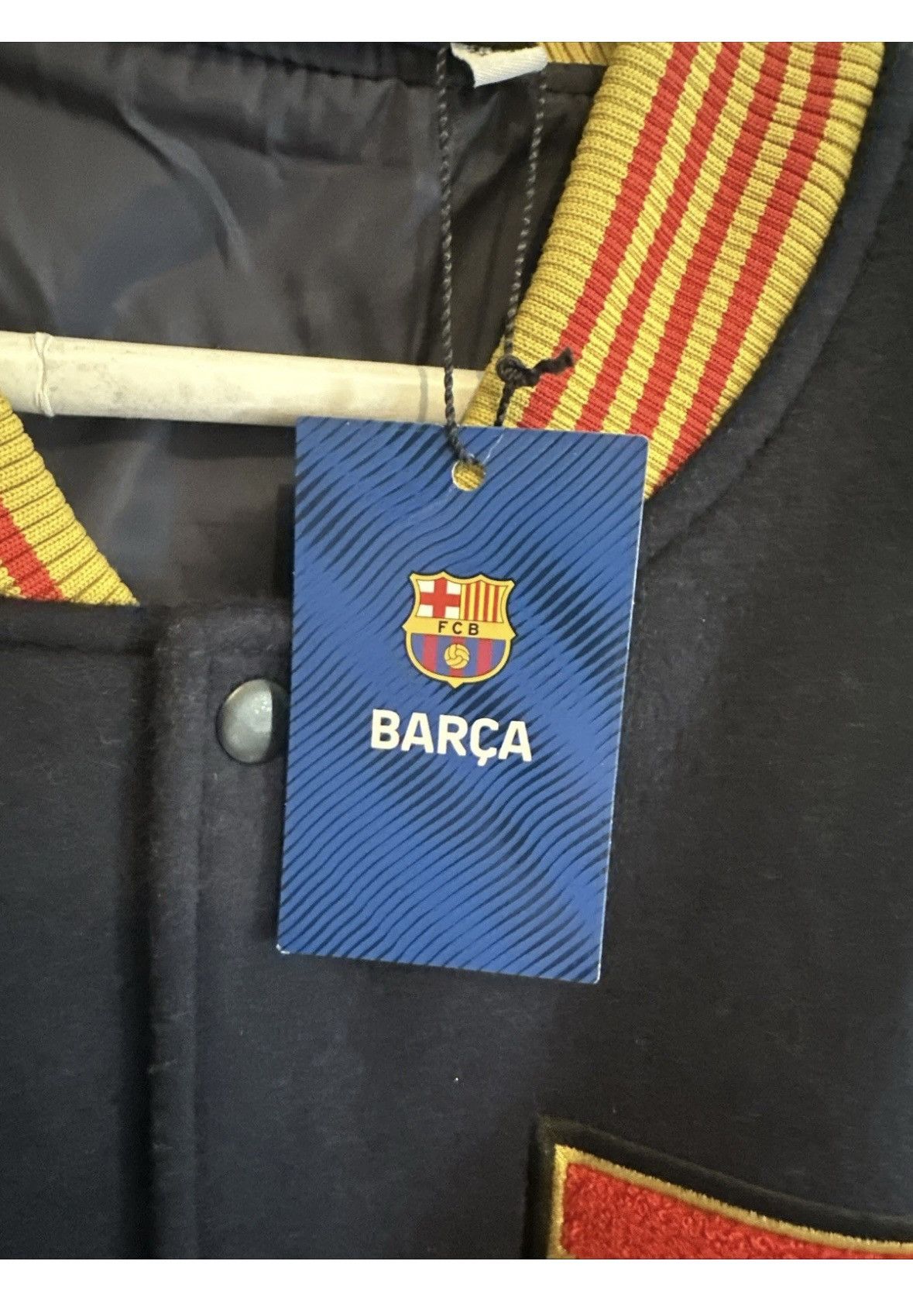 Other FCB Barcelona Supporter's Full-Snap Varsity Jacket - Navy Size US XXL / EU 58 / 5 - 4 Thumbnail