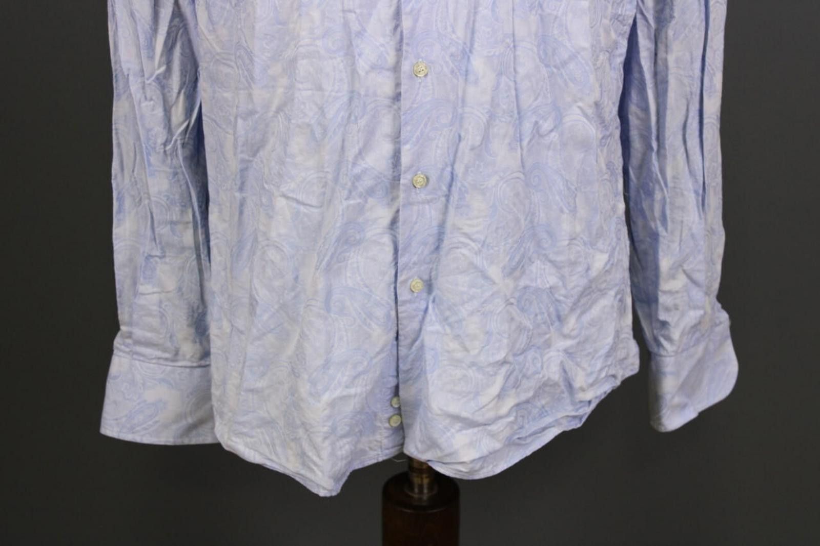 Etro Etro Milano Blue Paisley Button Down Shirt Size 41 Size US M / EU 48-50 / 2 - 3 Thumbnail