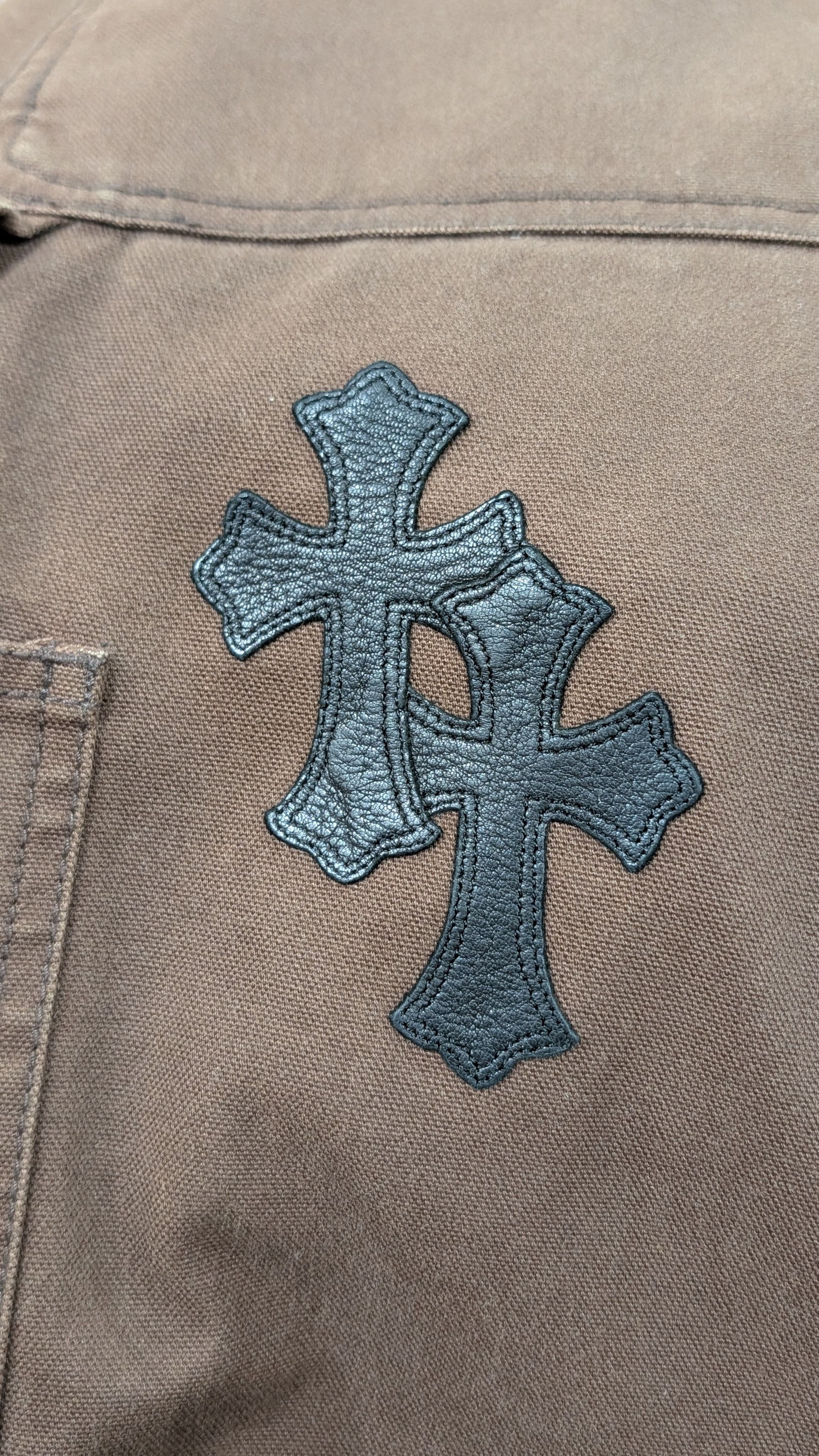Chrome Hearts Brown Double Knee Cross Patch Carpenter Pants Size US 34 / EU 50 - 15 Thumbnail