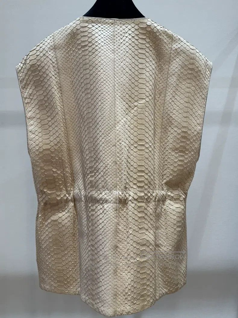 Brunello Cucinelli Brunello Cucinelli Women's vest, beige snake skin pattern Size XS / US 0-2 / IT 36-38 - 8 Thumbnail