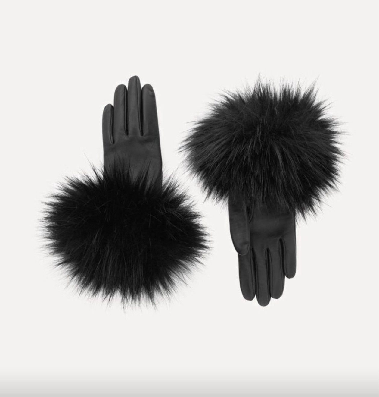 Saint Laurent Paris 🔥$1.5K VALUE🔥Gloves in animal free fur and leather Size ONE SIZE - 1 Preview