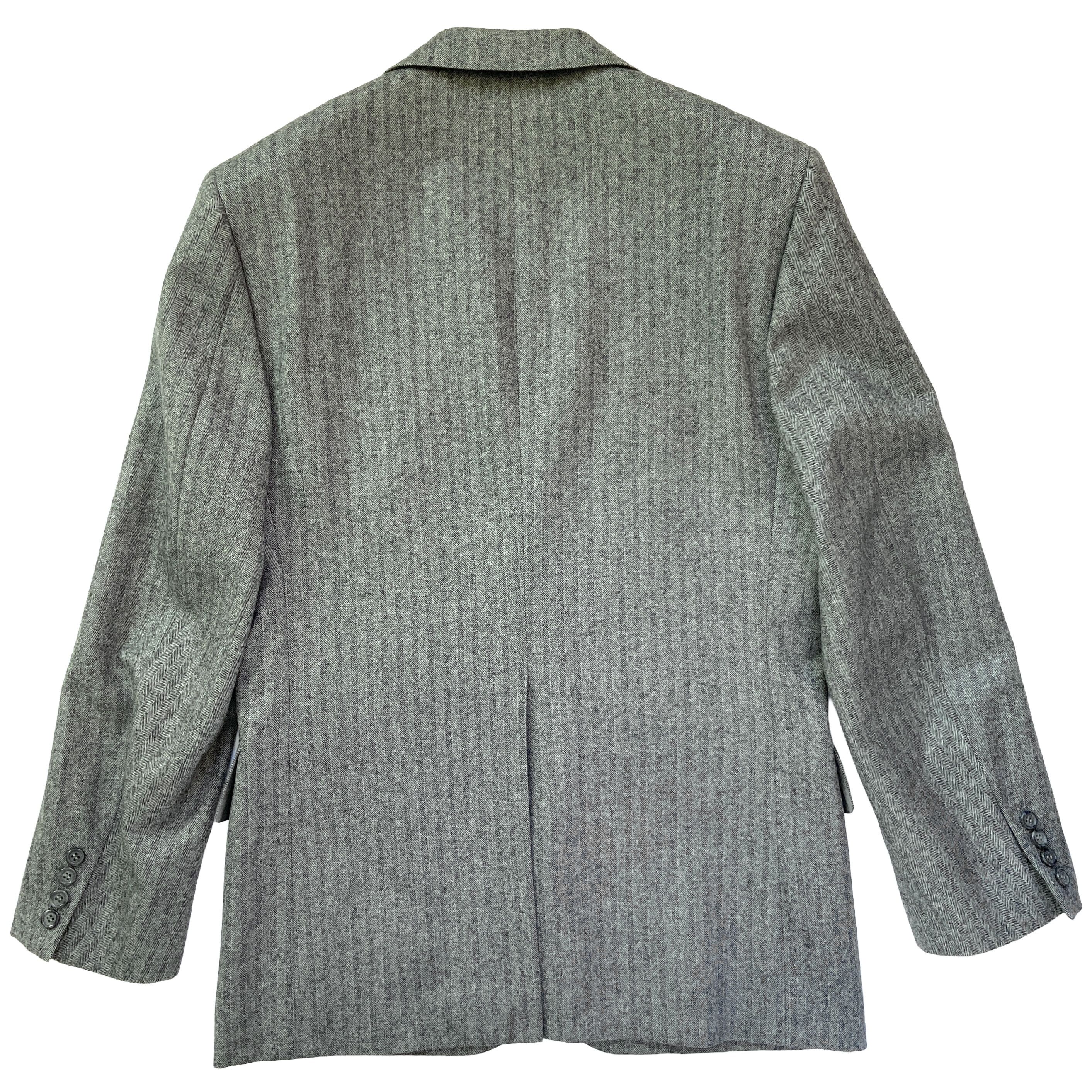 Other VINTAGE GREY HERRINGBONE WOOL MENS BLAZER SPORTS COAT Size 38R - 2 Thumbnail