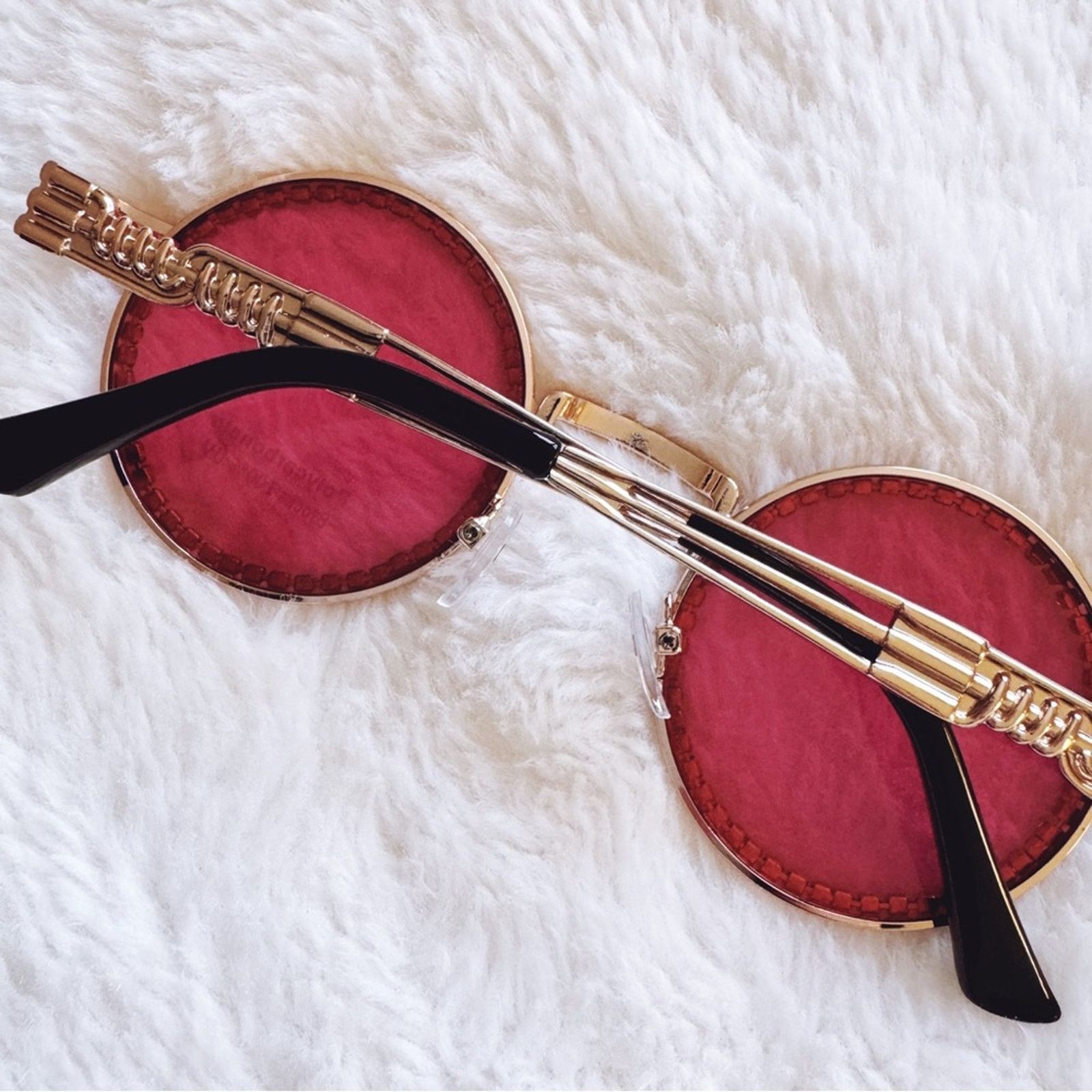 Other Kate Clear Pink Round Sunglasses Size ONE SIZE - 14 Thumbnail