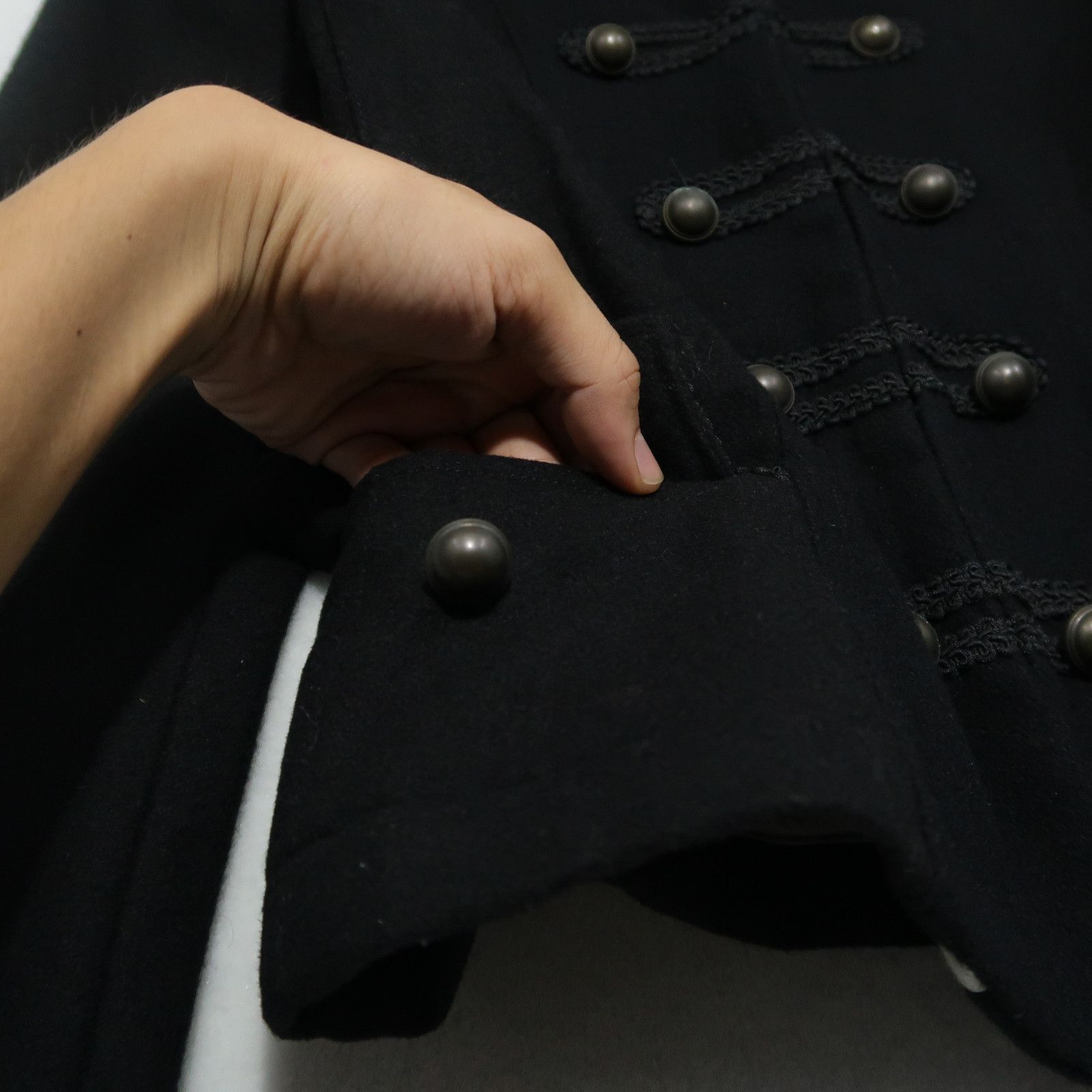 14th Addiction 2000s PPFM - Napoleon Wool Jacket Detachable Fur Size US S / EU 44-46 / 1 - 9 Thumbnail