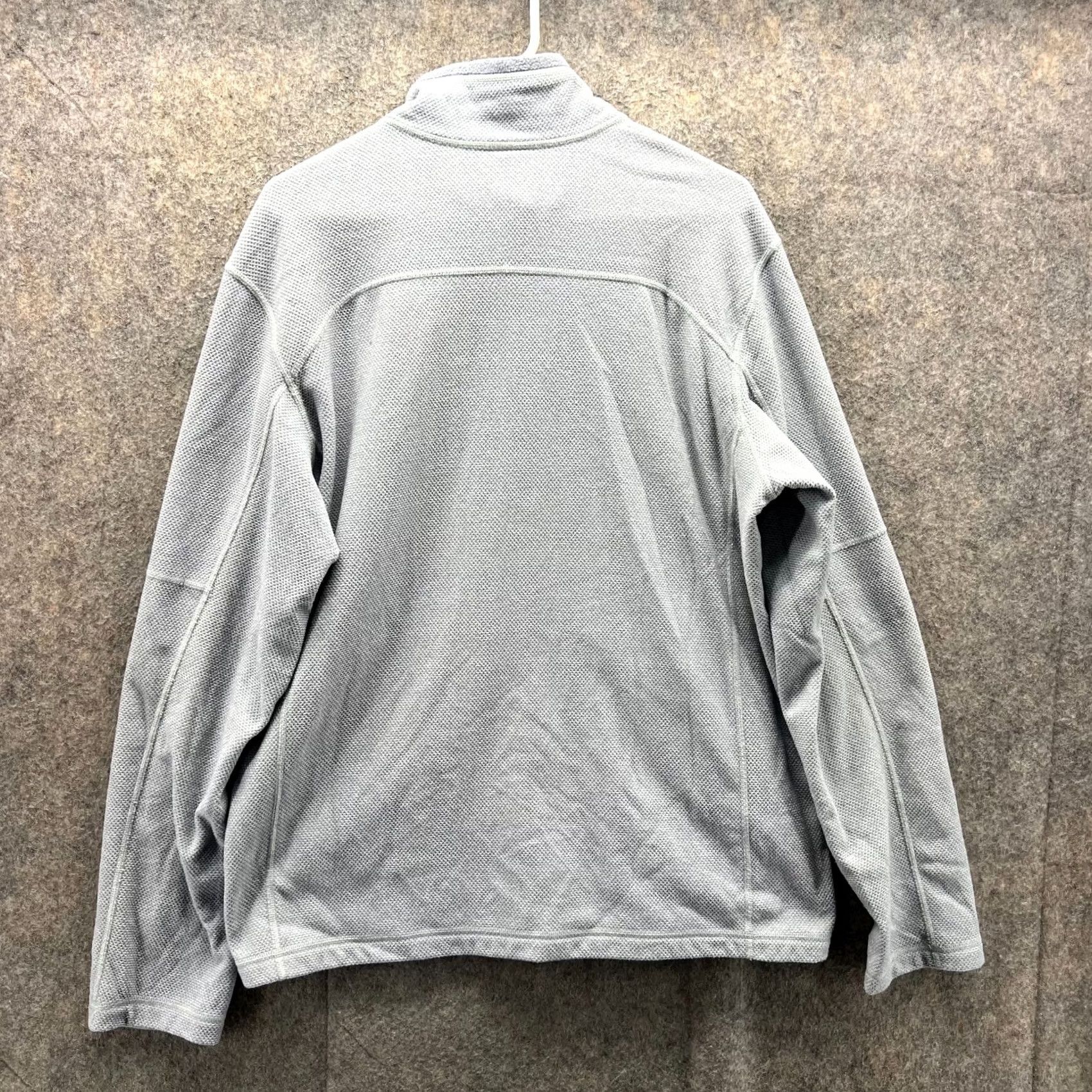 The North Face VINTAGE The North Face Sweater Jacket Mens L Full Zip Grey Fleece Textured Waffle Knit Size US L / EU 52-54 / 3 - 2 Thumbnail