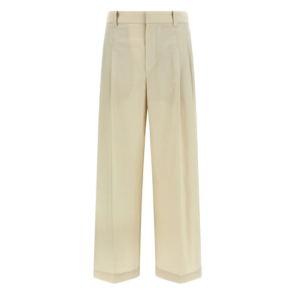 Brunello Cucinelli Brunello Cucinelli NEUTRALS Trousers - Tailored Trousers Size 28" / US 6 / IT 42 - 1 Thumbnail