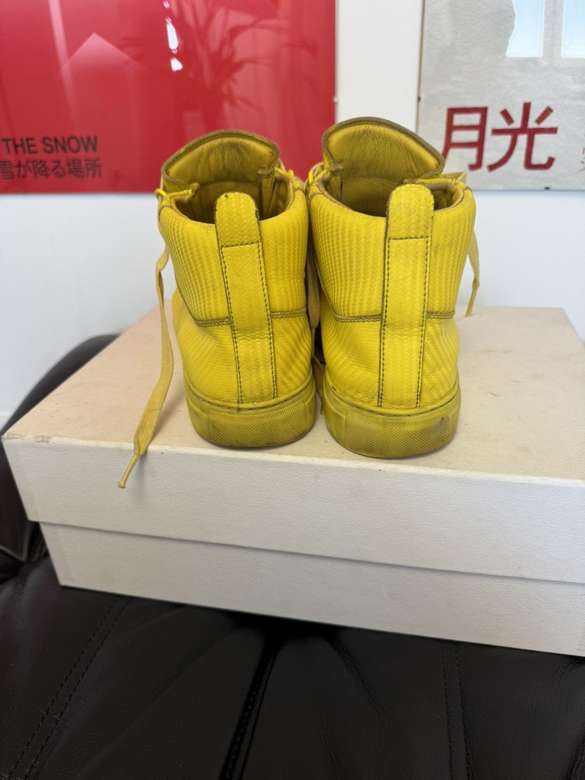 Balenciaga Balenciaga Arena High Sneakers Leather Yellow Kanye West Size US 9 / EU 42 - 3 Thumbnail