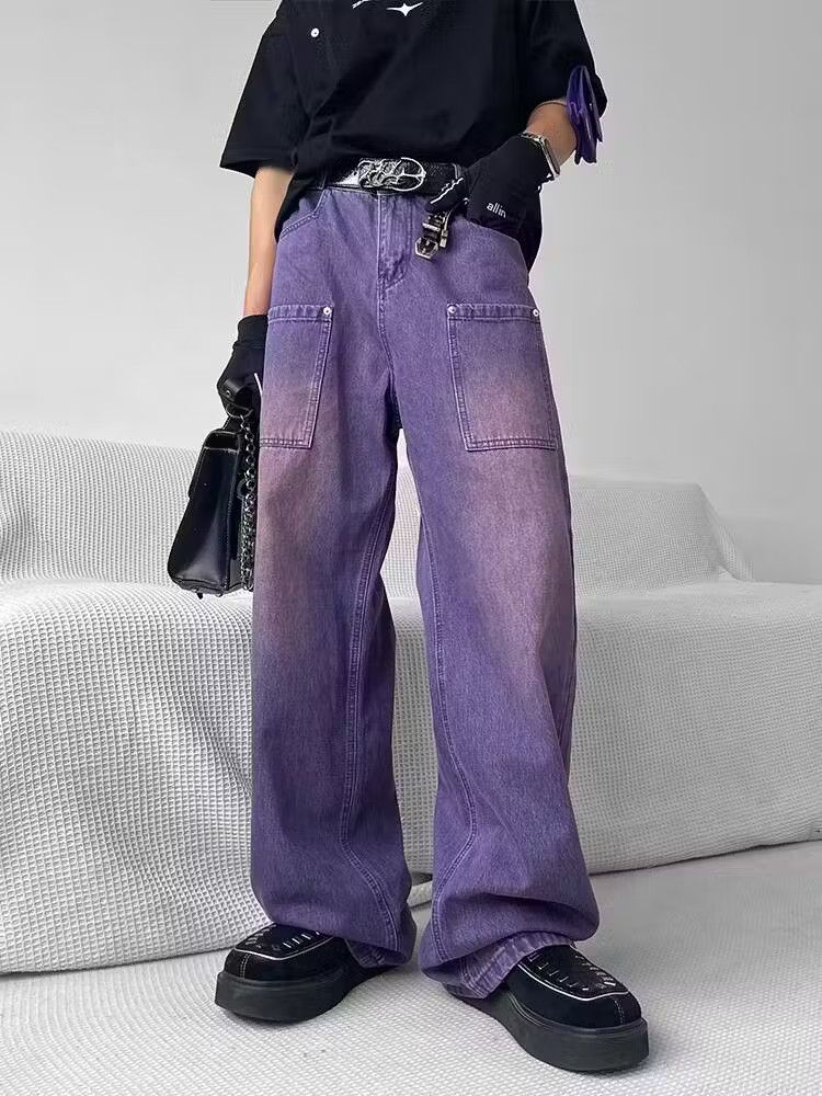 image of Vintage Punk Pants In Lsd Style in Purple, Men's (Size 34)