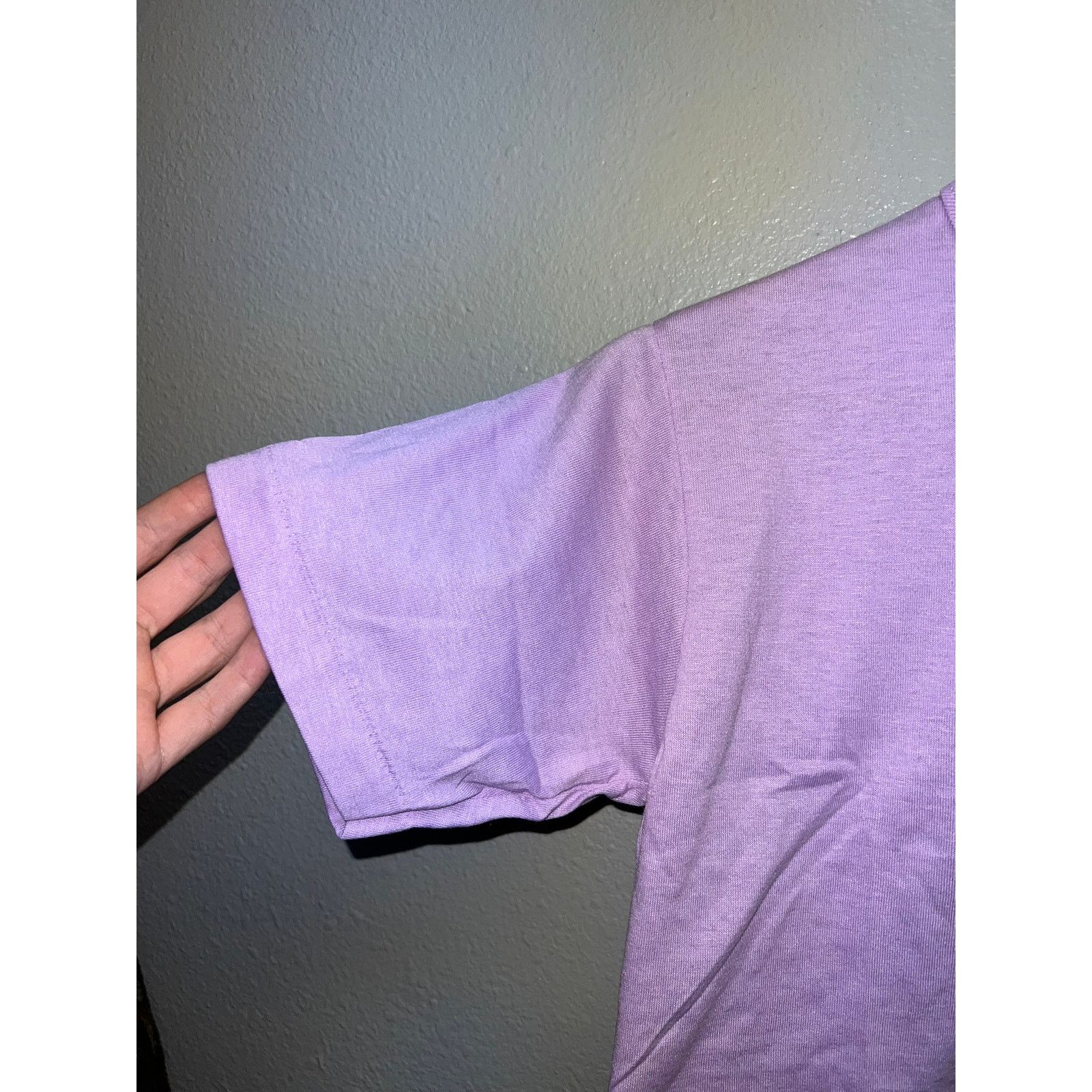 Jerzees 80s Women's Jerzees Russell Purple Crop Top Shirt Women XS Size XS / US 0-2 / IT 36-38 - 4 Thumbnail