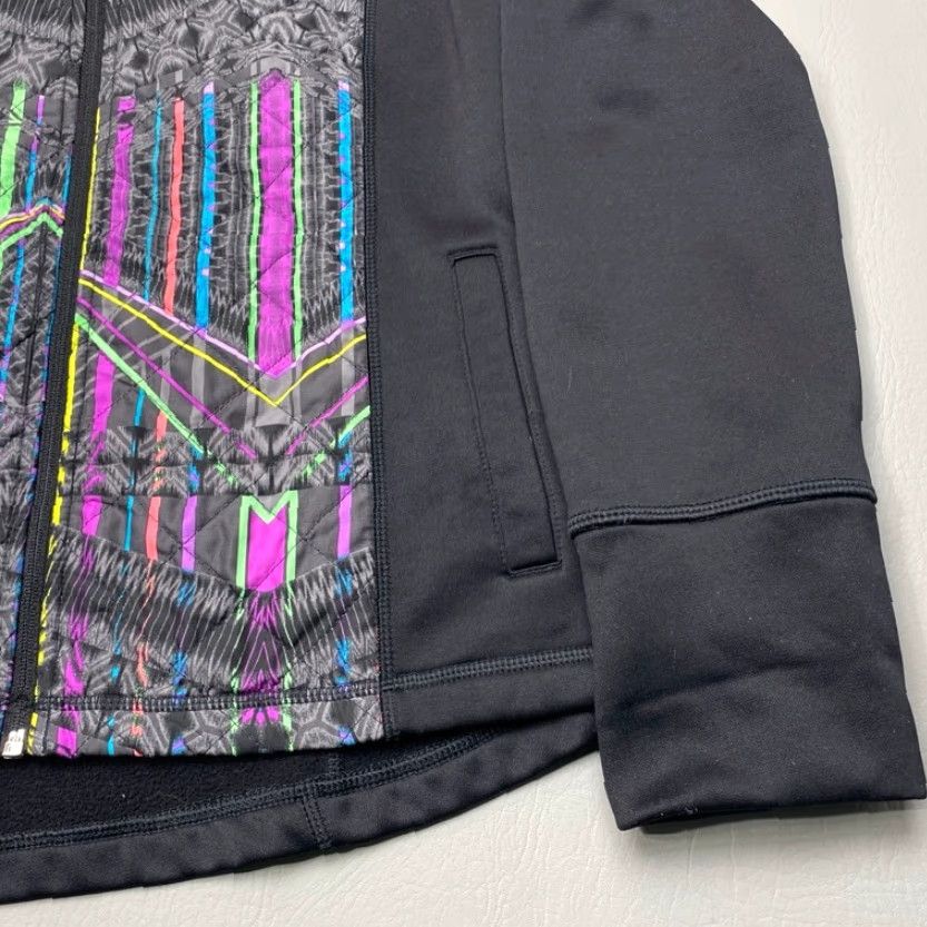 Fila Fila Sport Sweatshirt Womens Large Full Zip Hooded Fleece Geometric Design Size L / US 10 / IT 46 - 4 Thumbnail