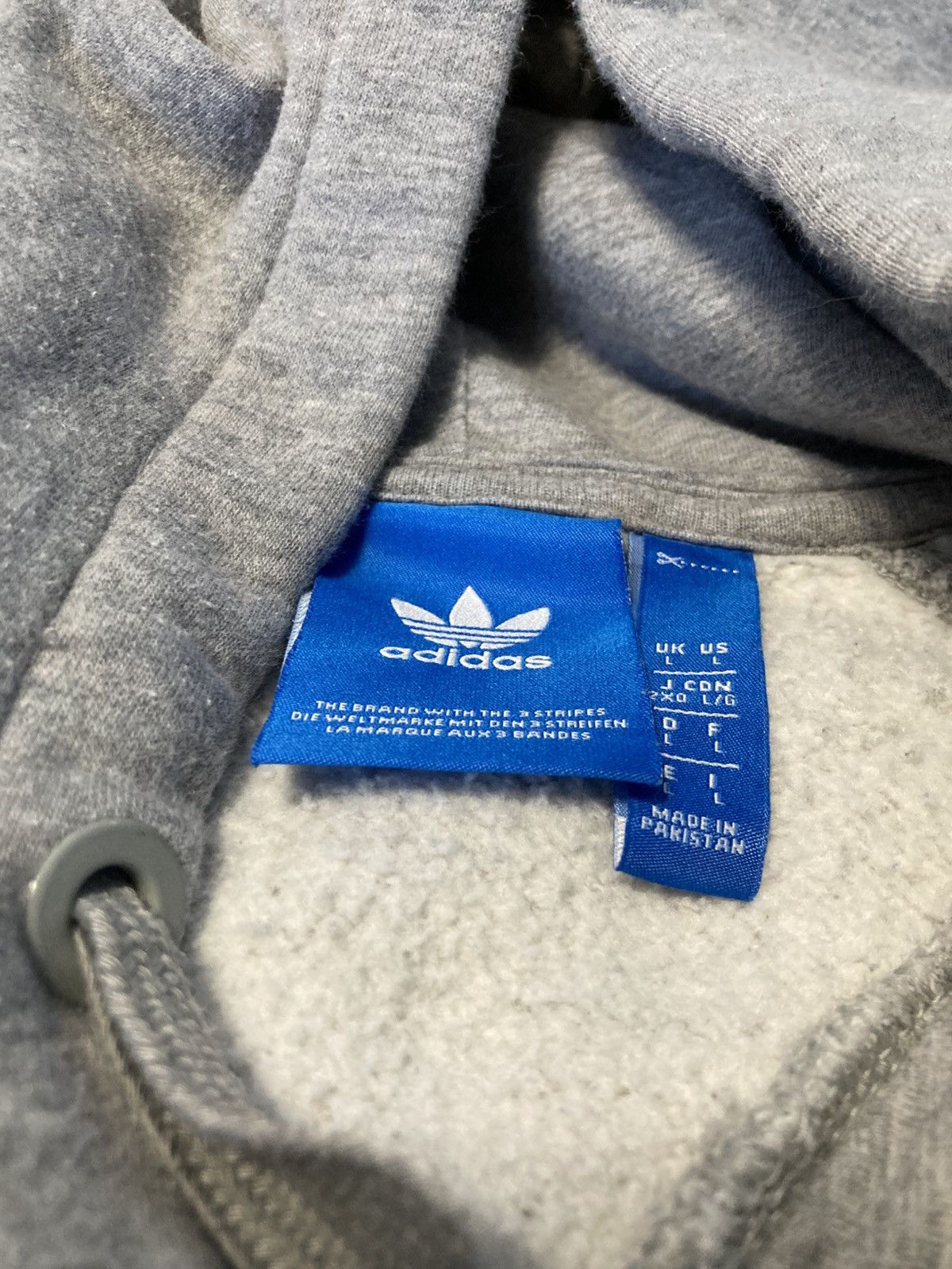 Adidas Adidas Gray Size L Hoodie Size US L / EU 52-54 / 3 - 3 Thumbnail