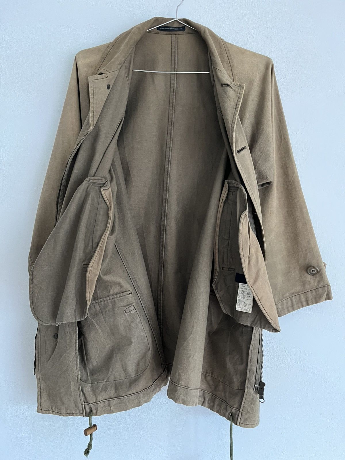 Yohji Yamamoto Y’s YOHJI YAMAMOTO Rare Design Parka Jacket Size US L / EU 52-54 / 3 - 5 Thumbnail