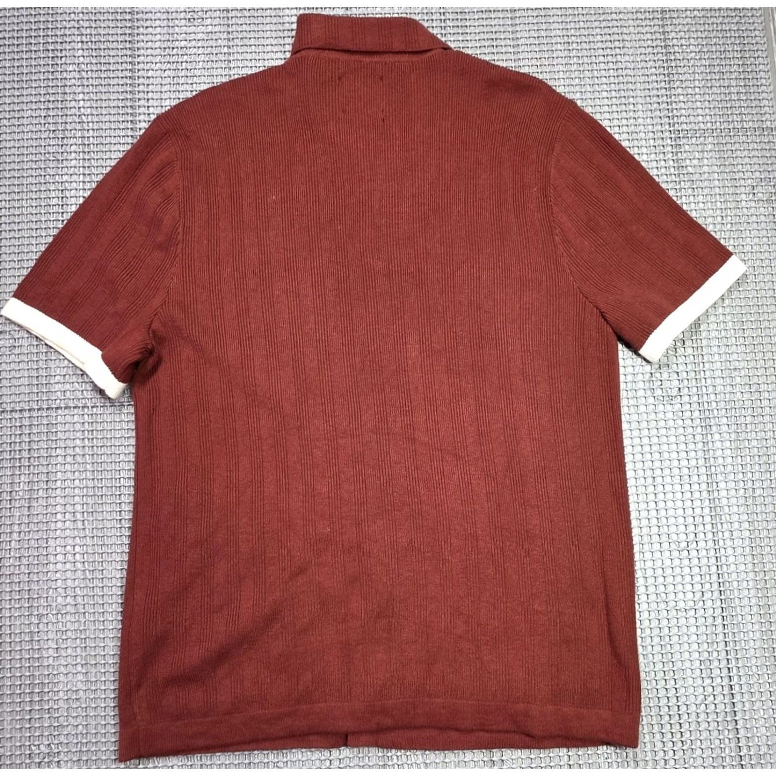 Abercrombie & Fitch Abercrombie & Fitch Shirt Mens Knit Button-Up Short Sleeve Brown Burnt Orange 50s 60s 70s 80s 90s Preppy Retro College S Size US S / EU 44-46 / 1 - 6 Thumbnail
