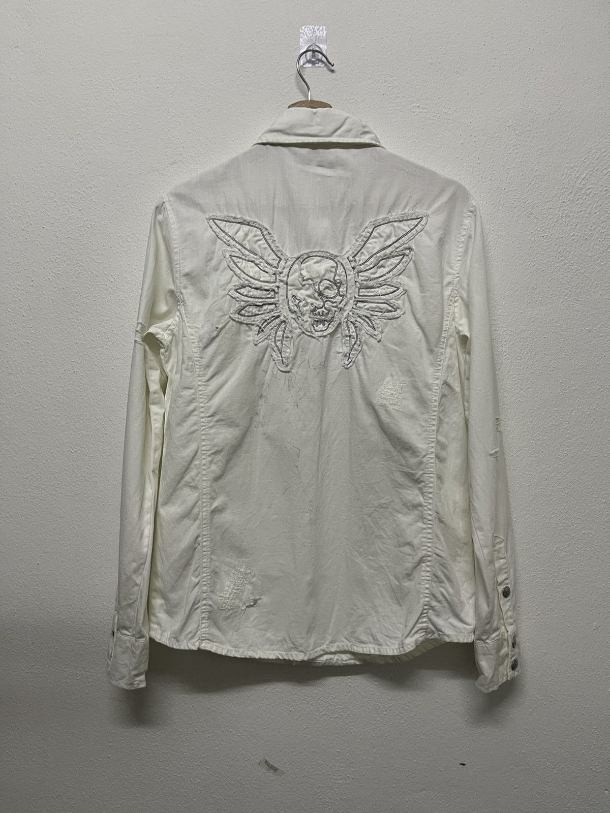 In The Attic 2000s IN THE ATTIC STUDDED WESTERN SNAP BUTTON DISTRESSED Size US M / EU 48-50 / 2 - 2 Thumbnail