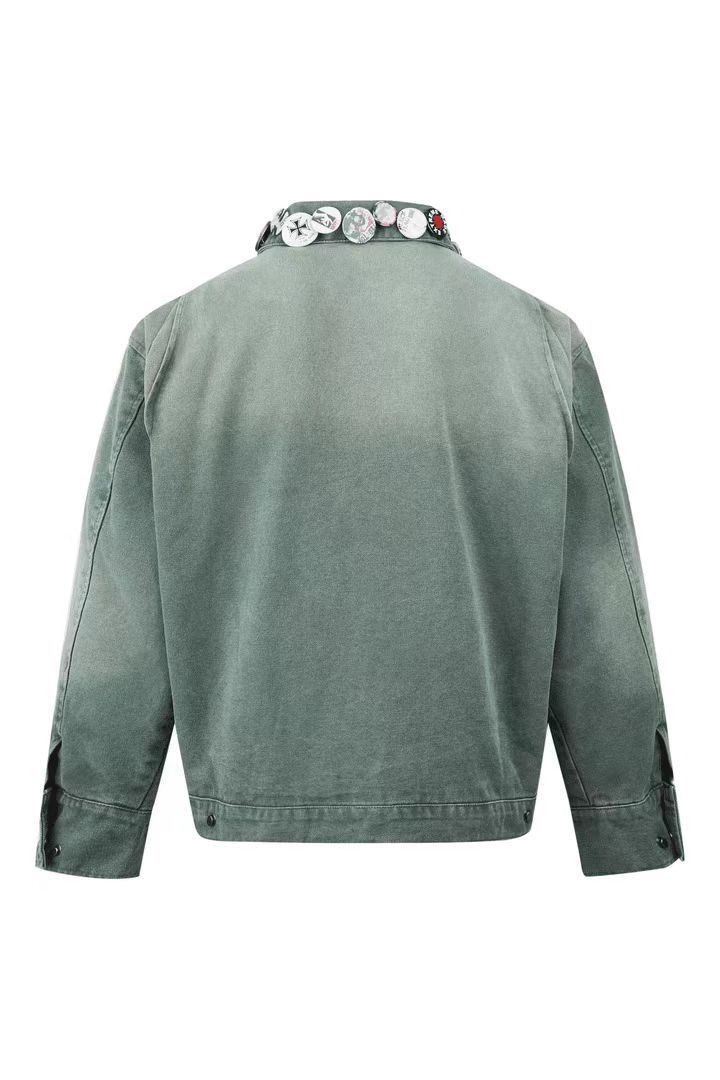 Japanese Brand Vintage street punk washed and distressed badge jacket Size US XL / EU 56 / 4 - 3 Thumbnail